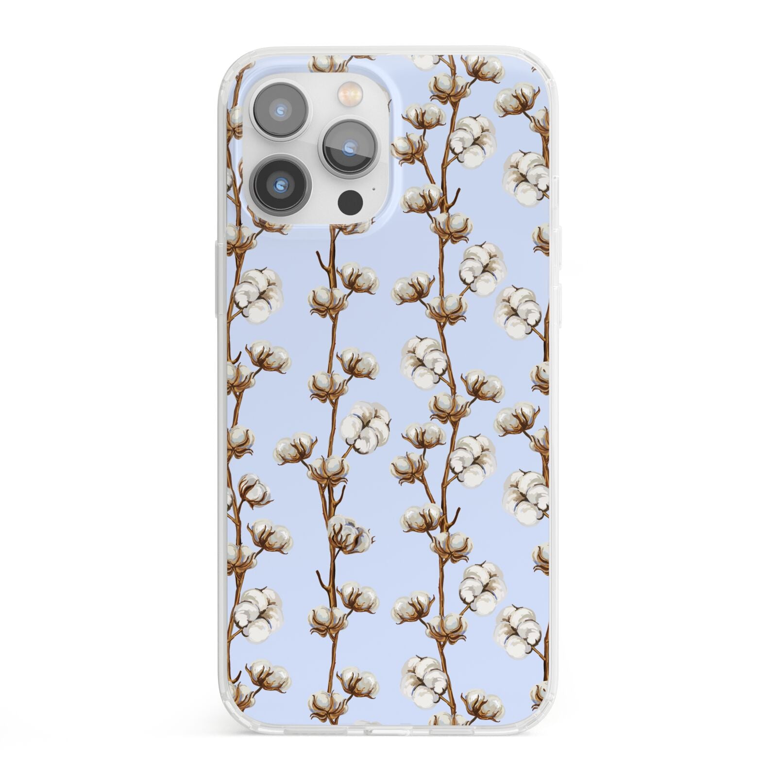 Cotton Branch iPhone 13 Pro Max Clear Bumper Case