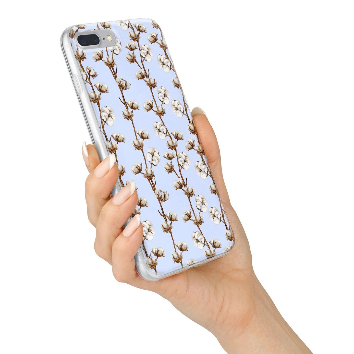 Cotton Branch iPhone 7 Plus Bumper Case on Silver iPhone Alternative Image