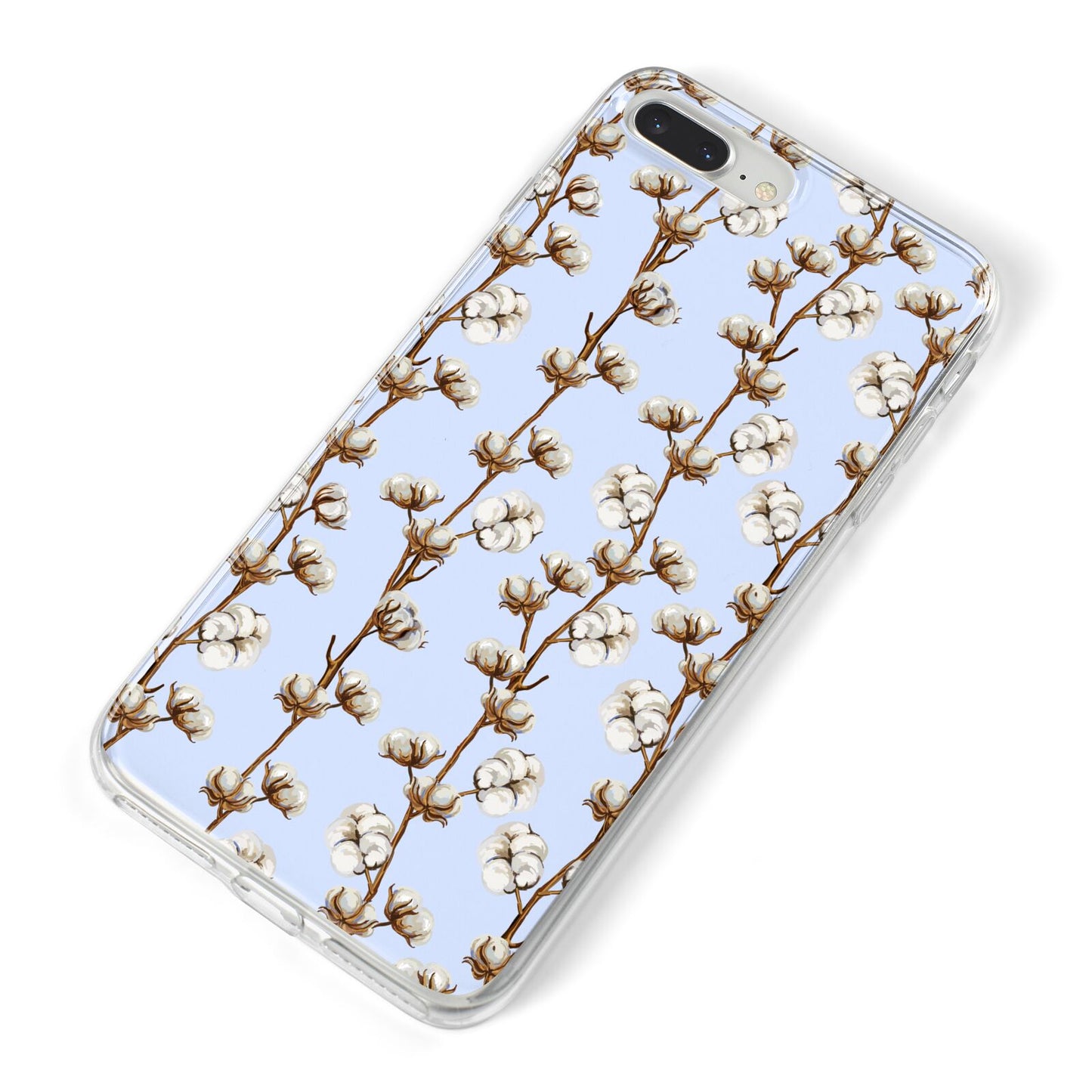 Cotton Branch iPhone 8 Plus Bumper Case on Silver iPhone Alternative Image