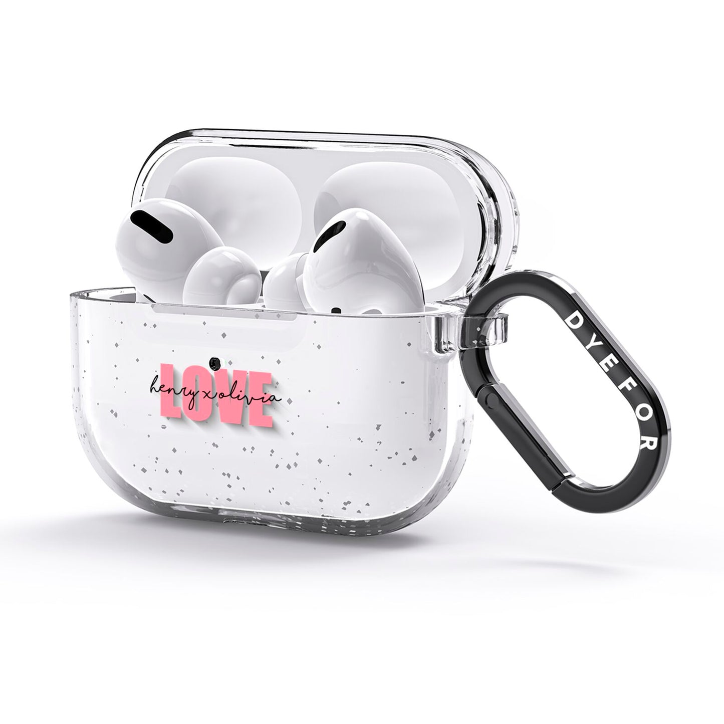 Couples Personalised Love AirPods Glitter Case 3rd Gen Side Image