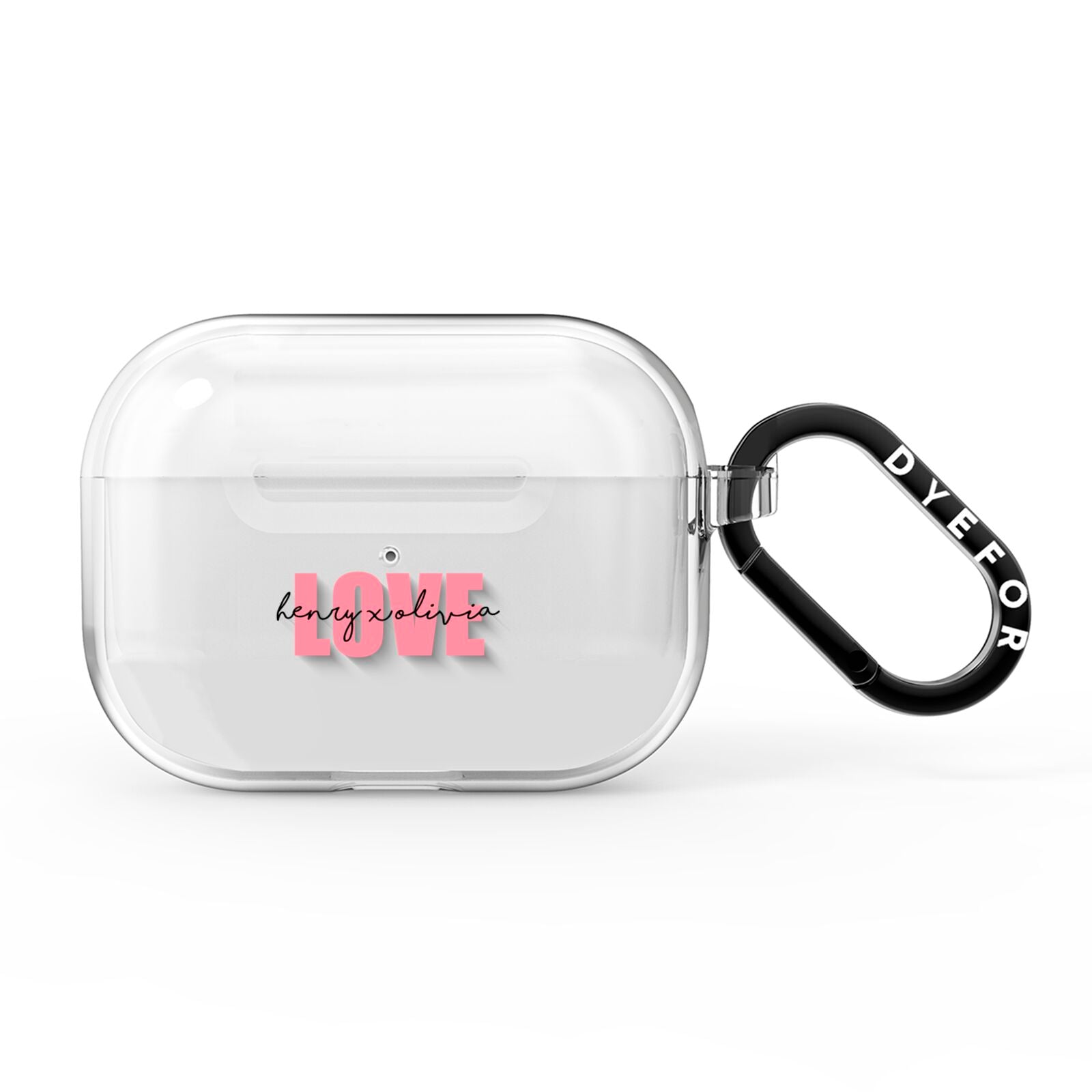 Couples Personalised Love AirPods Pro Clear Case