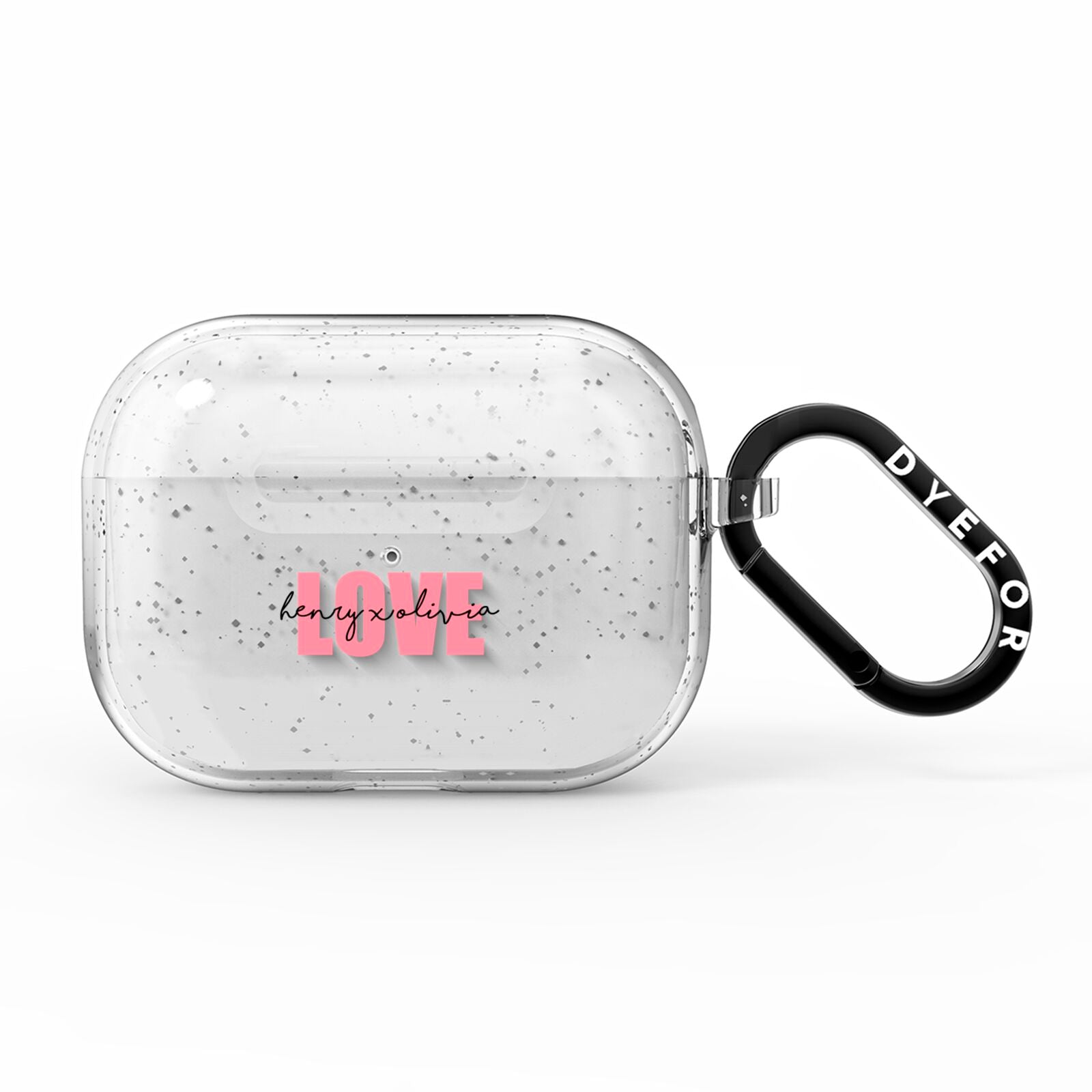 Couples Personalised Love AirPods Pro Glitter Case