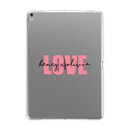 Couples Personalised Love Apple iPad Silver Case