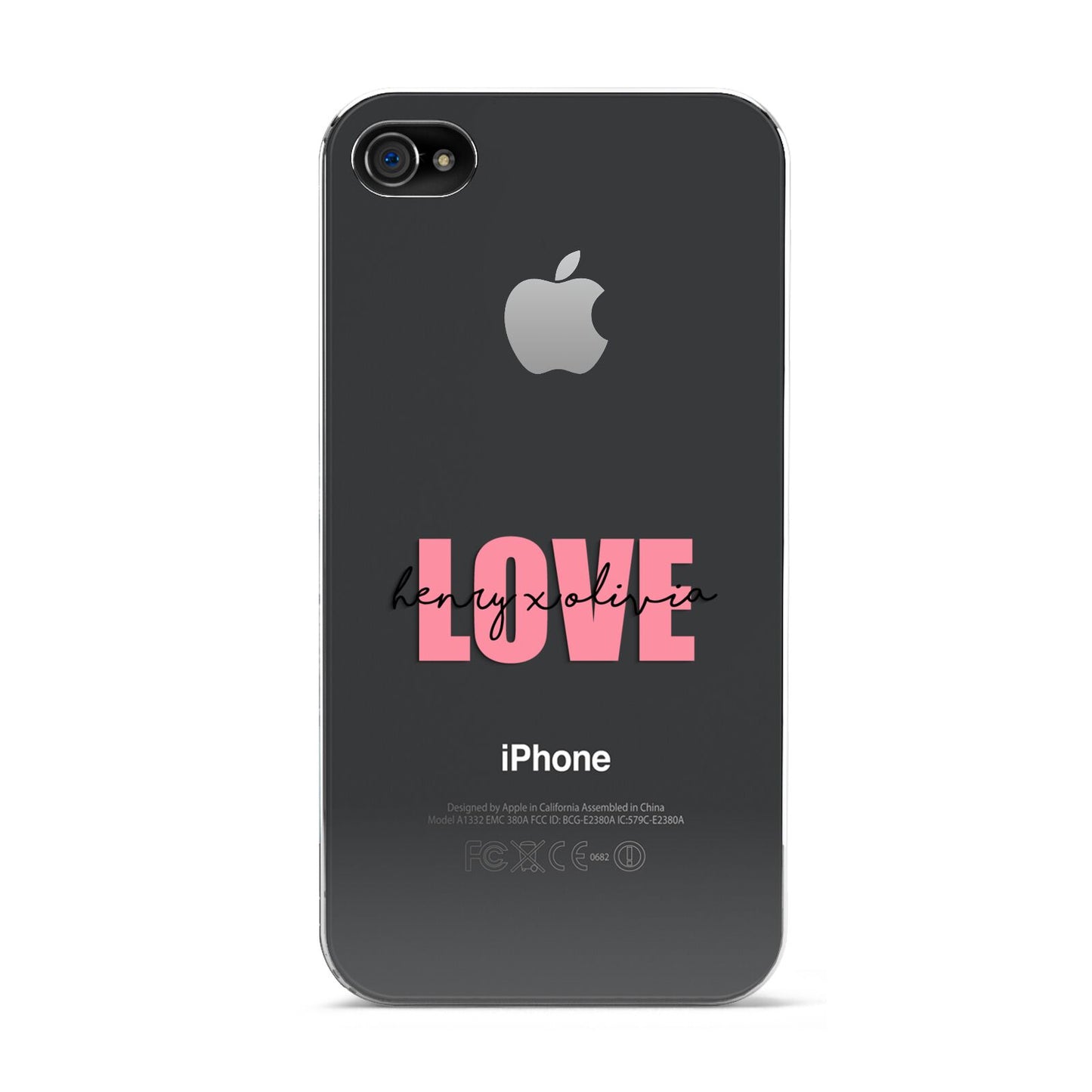 Couples Personalised Love Apple iPhone 4s Case