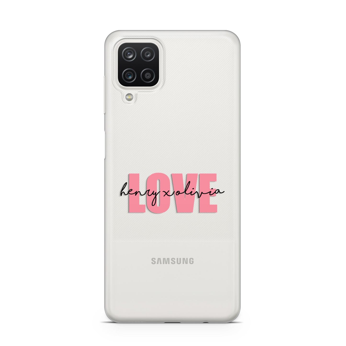 Couples Personalised Love Samsung A12 Case