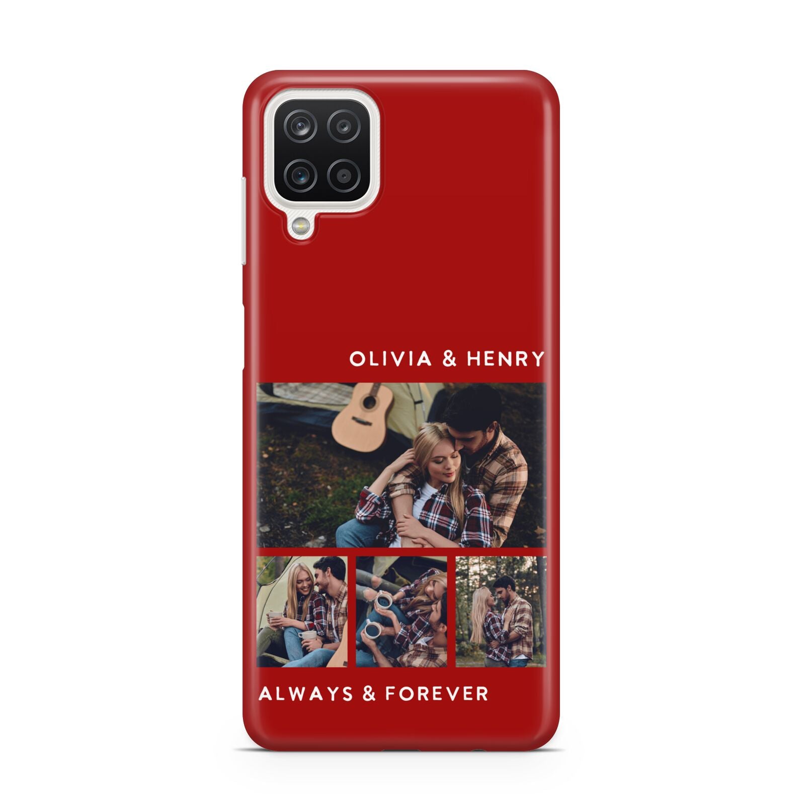 Couples Photo Collage Personalised Samsung A12 Case