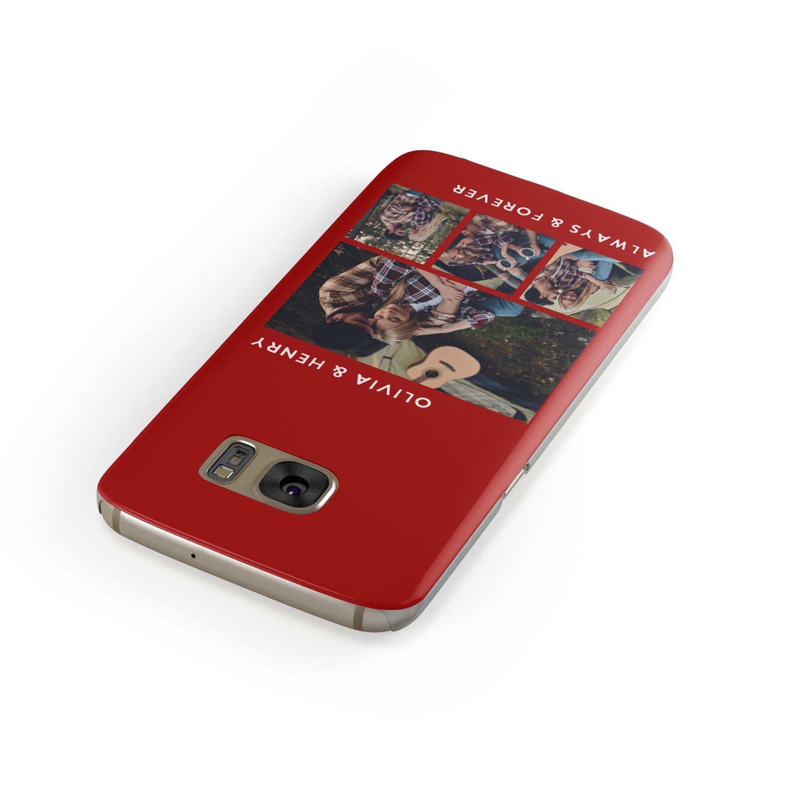 Couples Photo Collage Personalised Samsung Galaxy Case Front Close Up