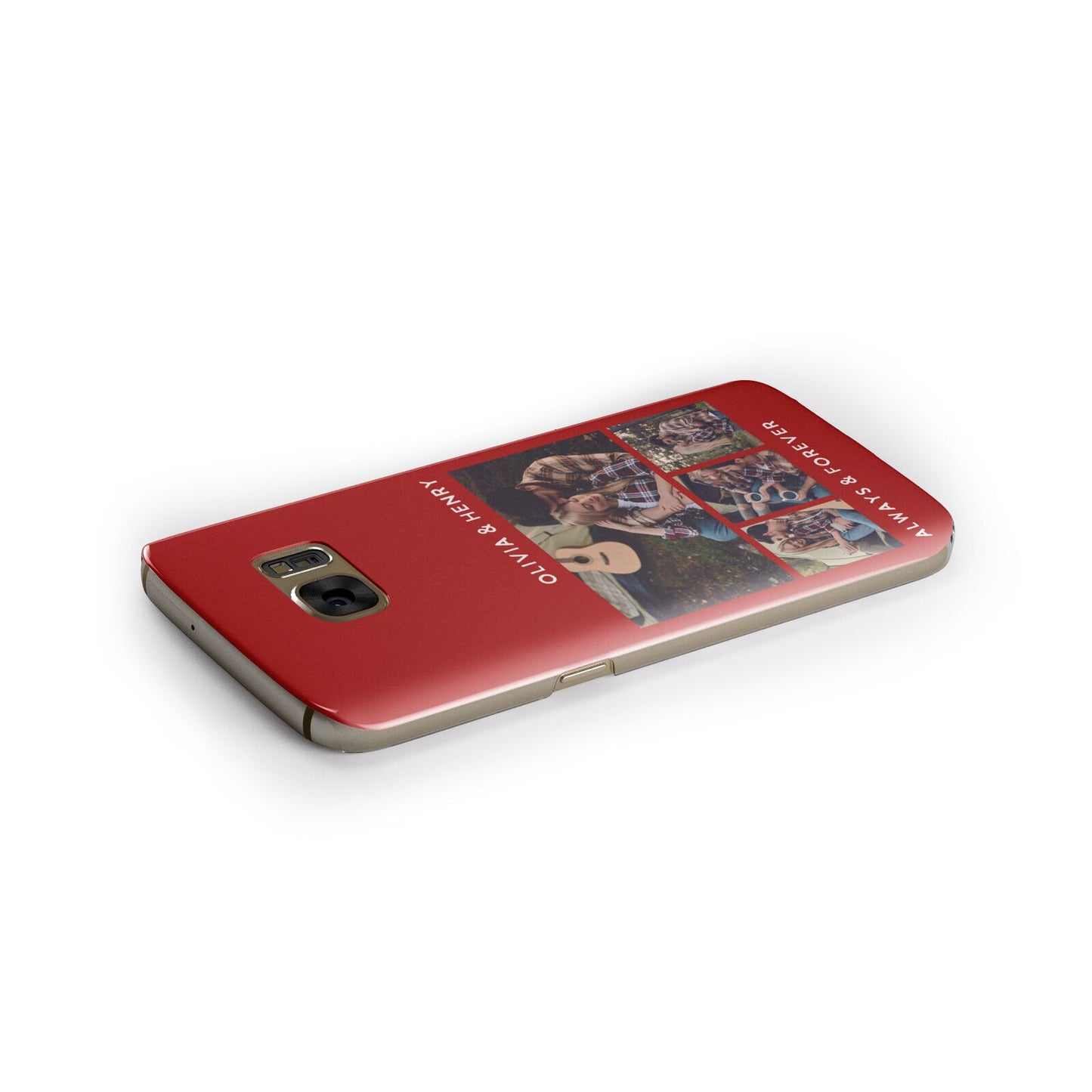 Couples Photo Collage Personalised Samsung Galaxy Case Side Close Up