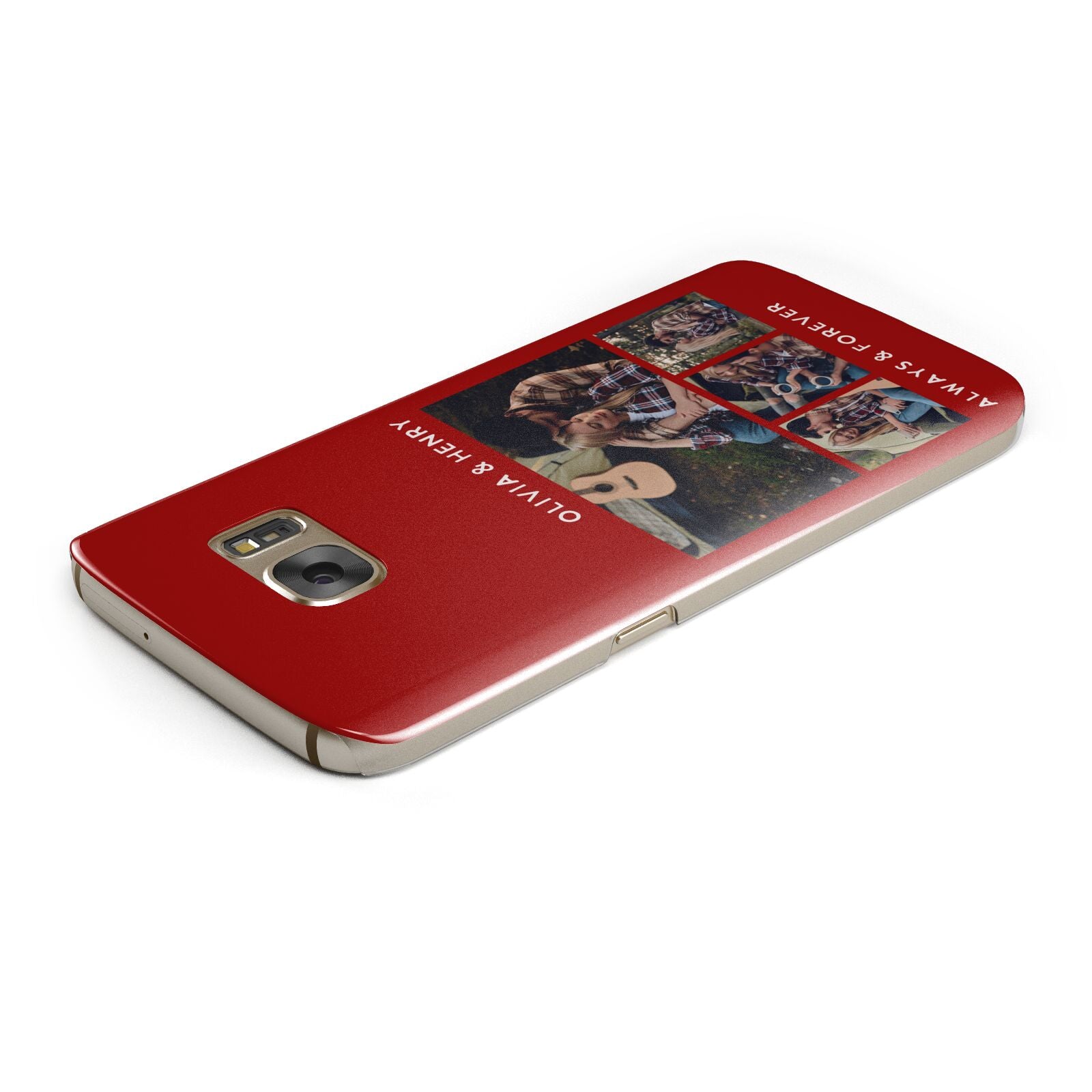 Couples Photo Collage Personalised Samsung Galaxy Case Top Cutout