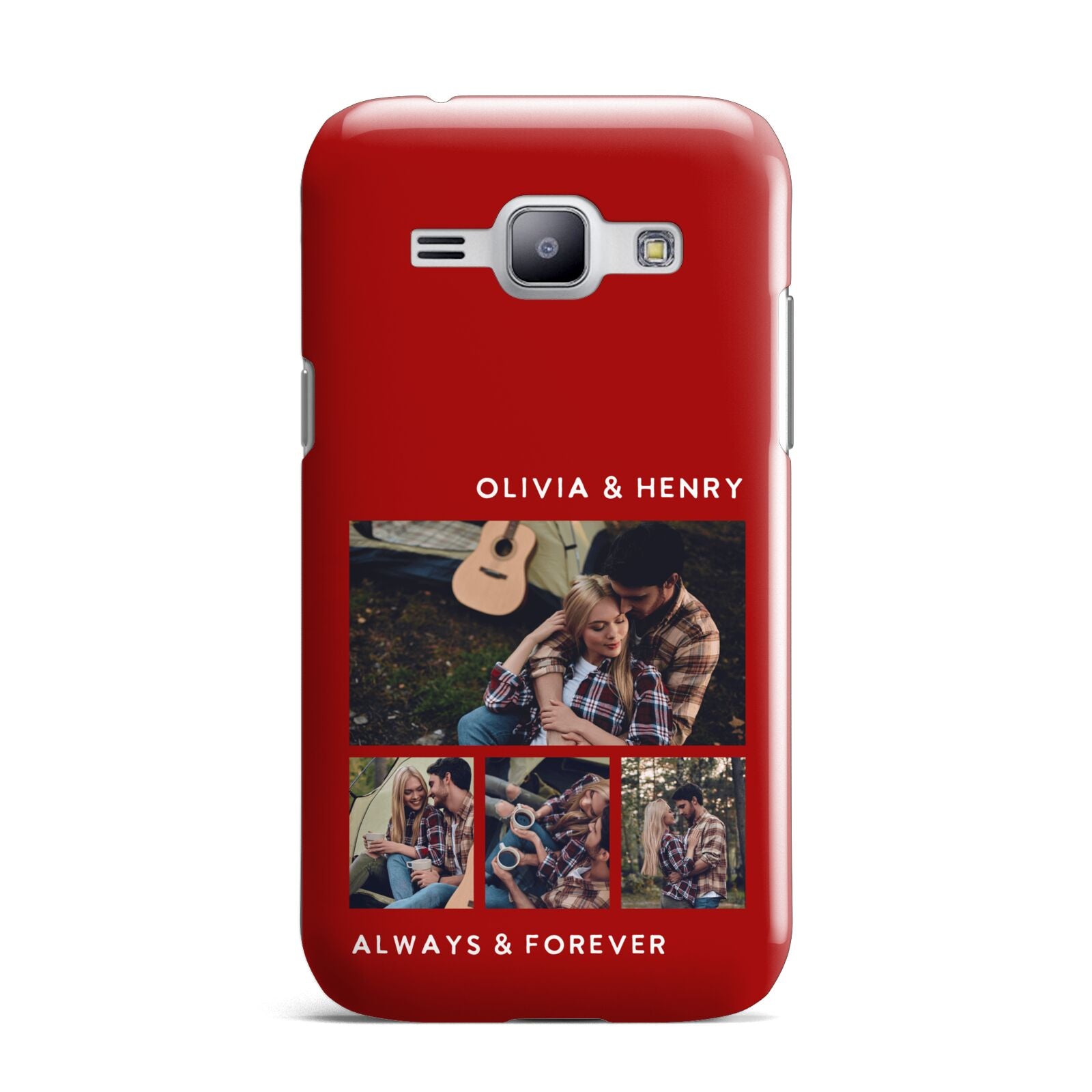 Couples Photo Collage Personalised Samsung Galaxy J1 2015 Case