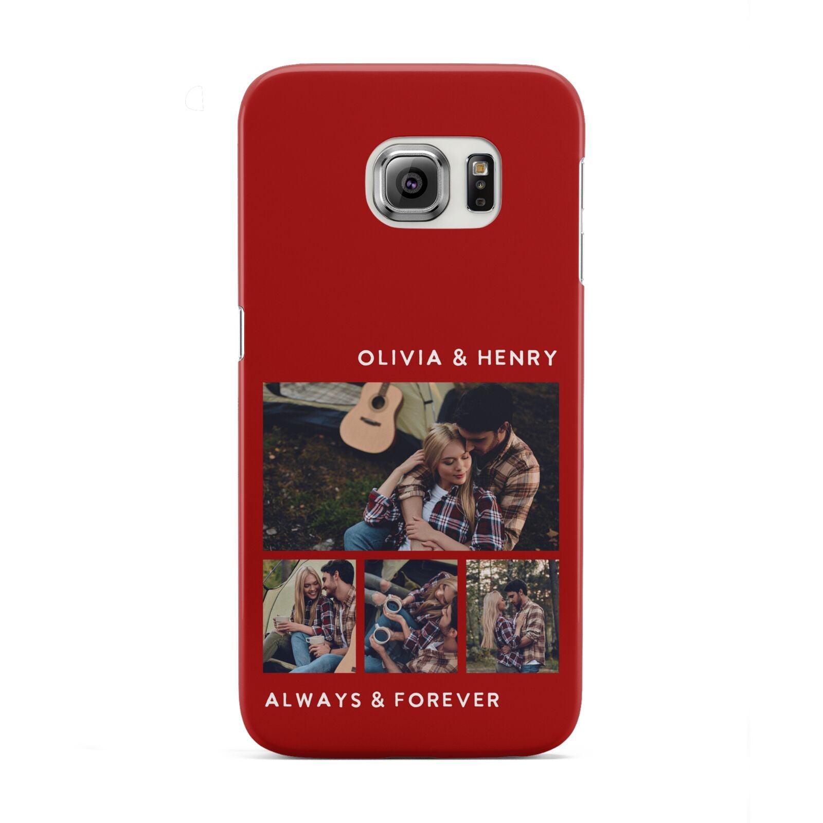 Couples Photo Collage Personalised Samsung Galaxy S6 Edge Case