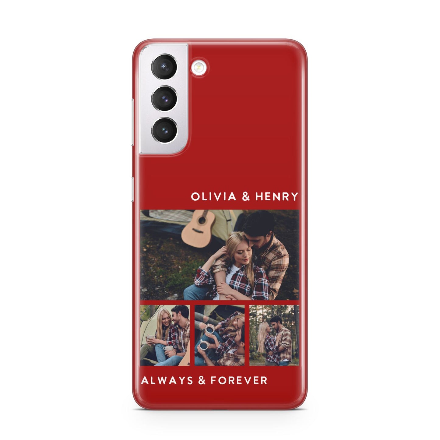 Couples Photo Collage Personalised Samsung S21 Case