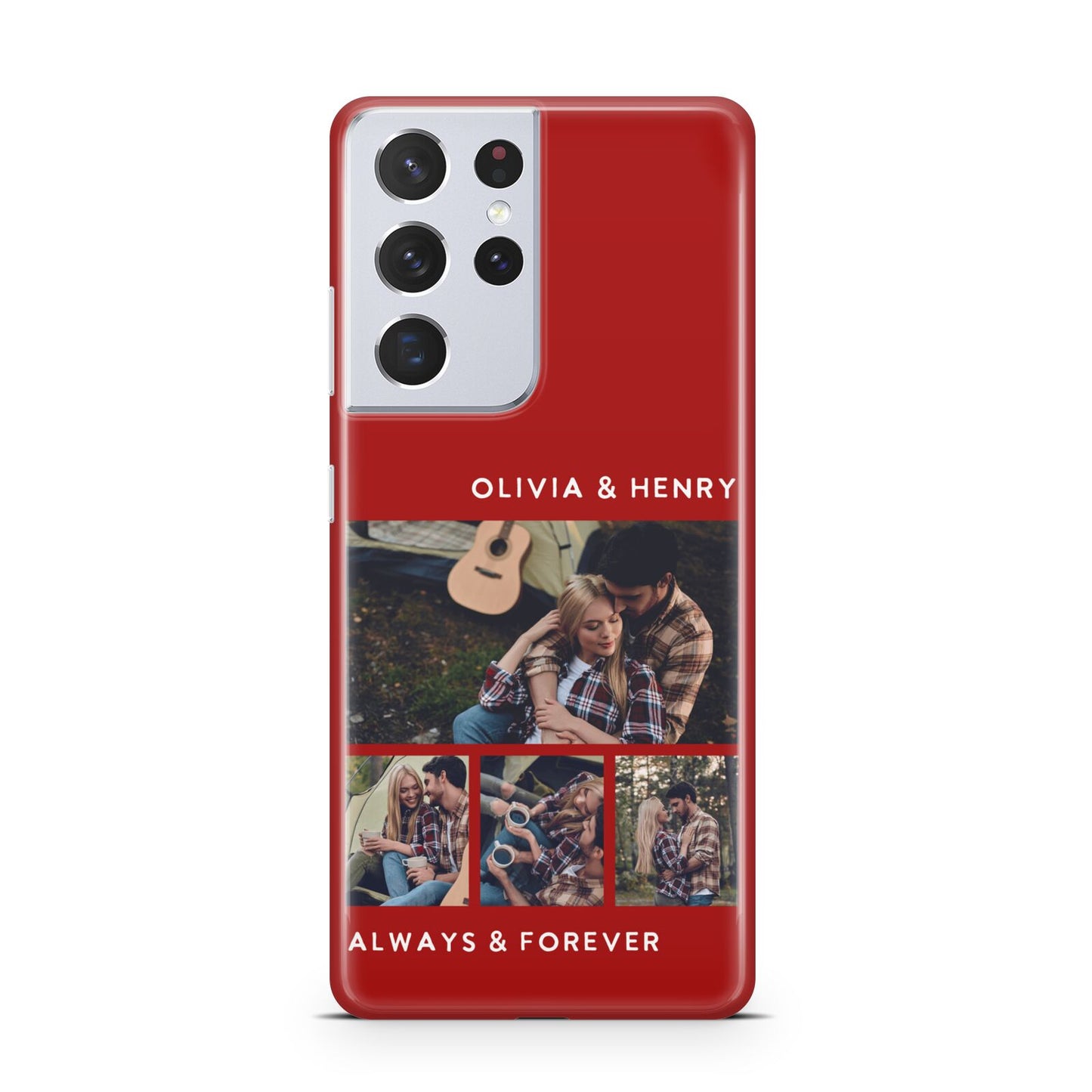 Couples Photo Collage Personalised Samsung S21 Ultra Case