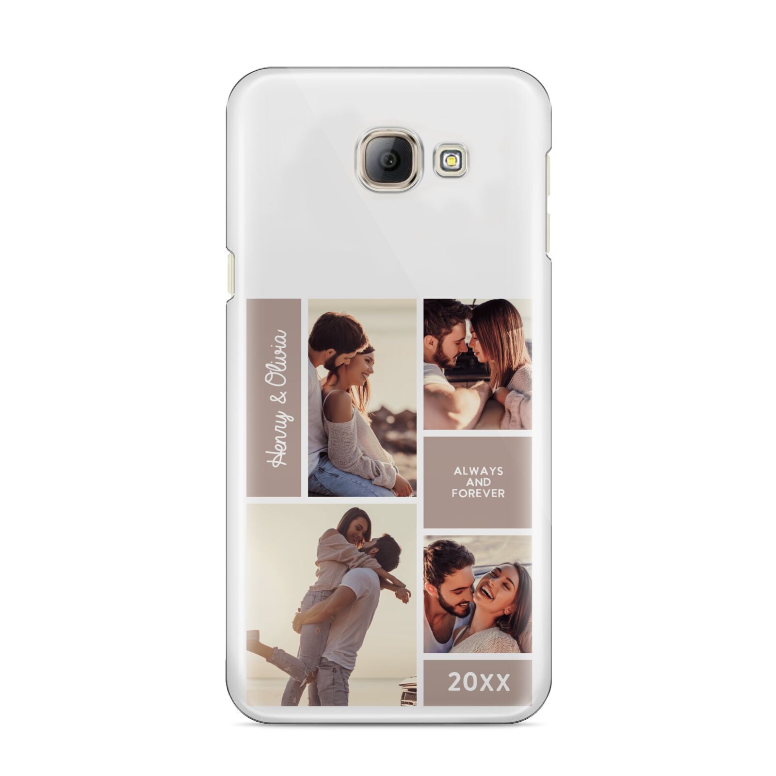 Couples Valentine Photo Collage Personalised Samsung Galaxy A8 2016 Case