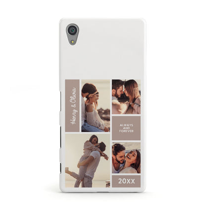 Couples Valentine Photo Collage Personalised Sony Xperia Case