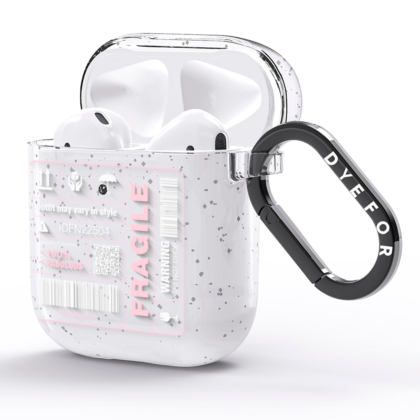 Courier Label AirPods Glitter Case Side Image