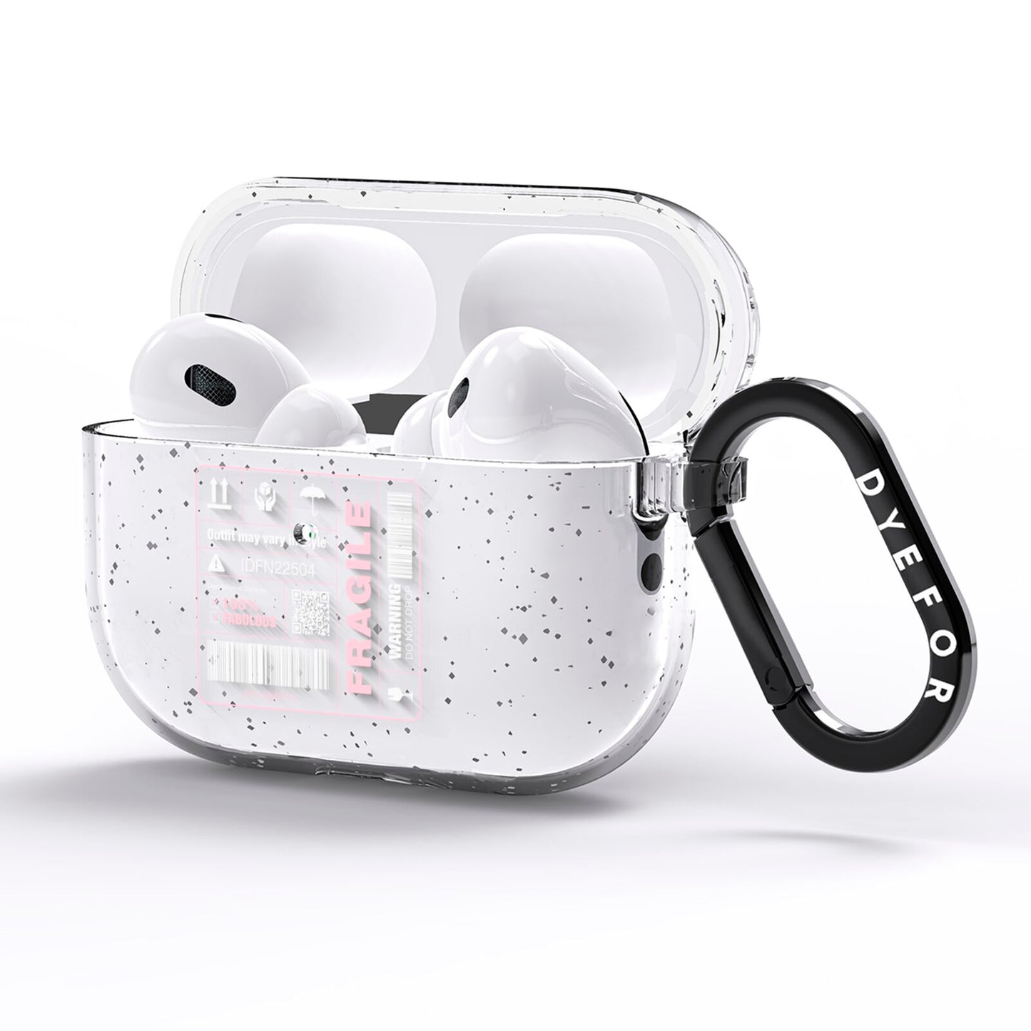 Courier Label AirPods Pro Glitter Case Side Image