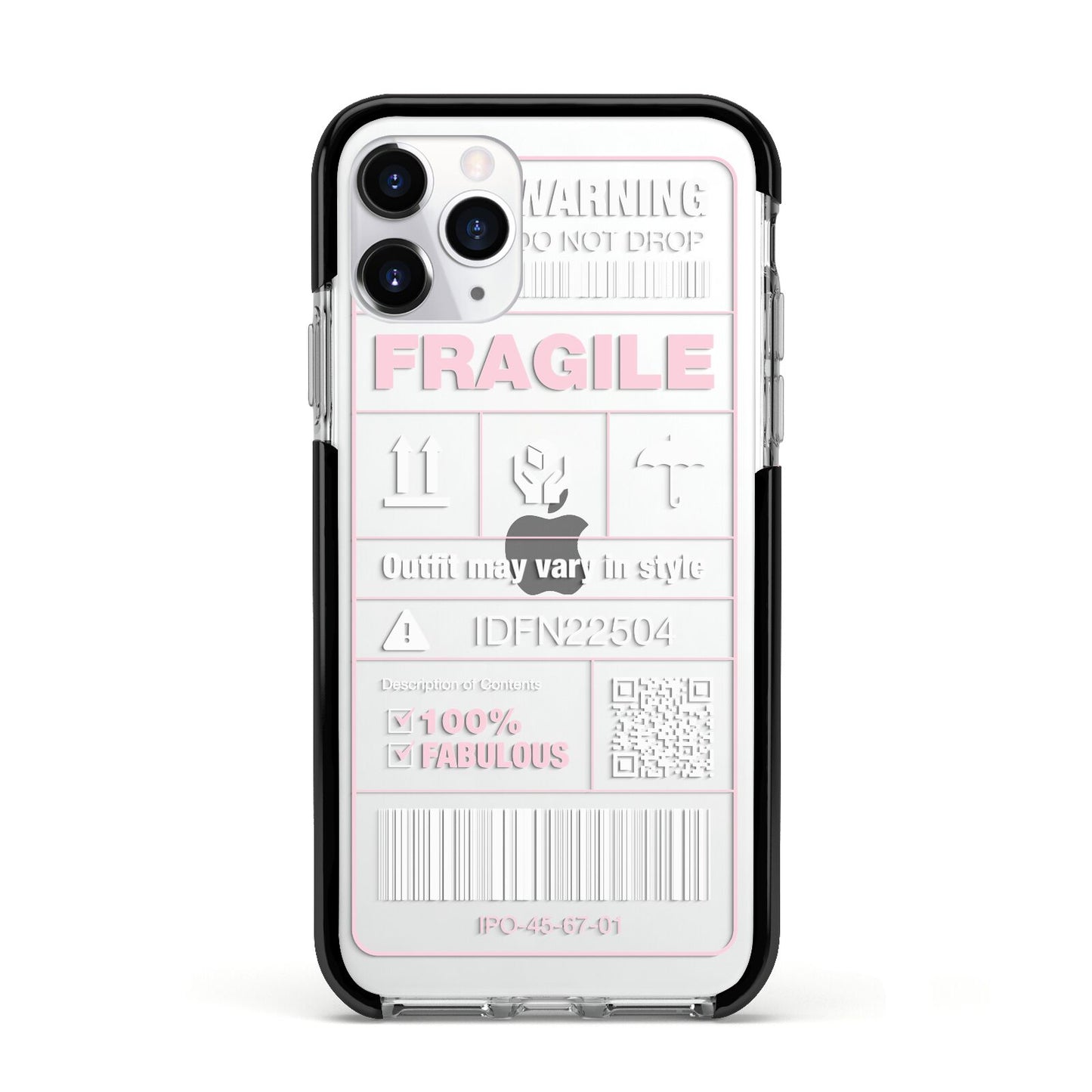 Courier Label Apple iPhone 11 Pro in Silver with Black Impact Case