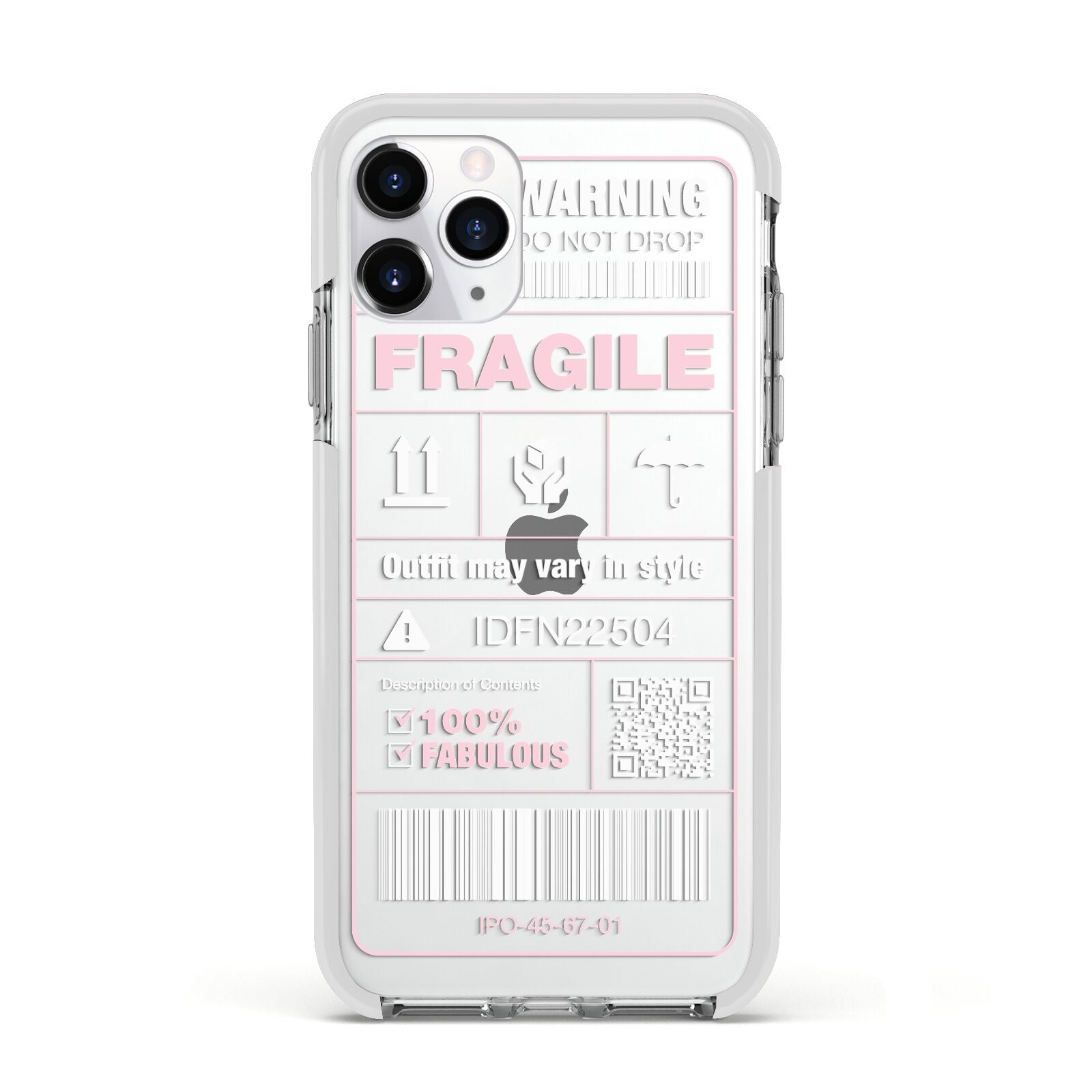 Courier Label Apple iPhone 11 Pro in Silver with White Impact Case