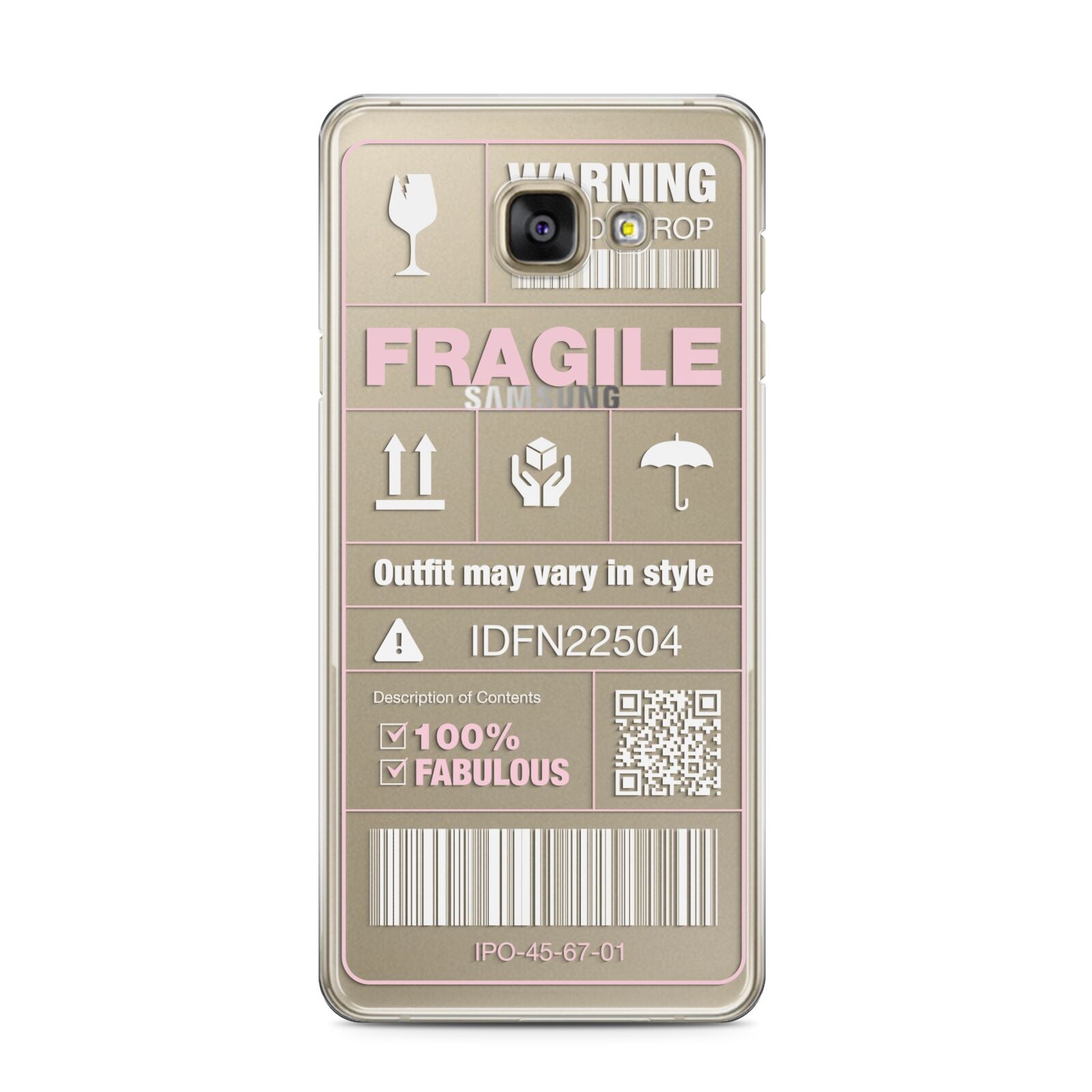 Courier Label Samsung Galaxy A3 2016 Case on gold phone