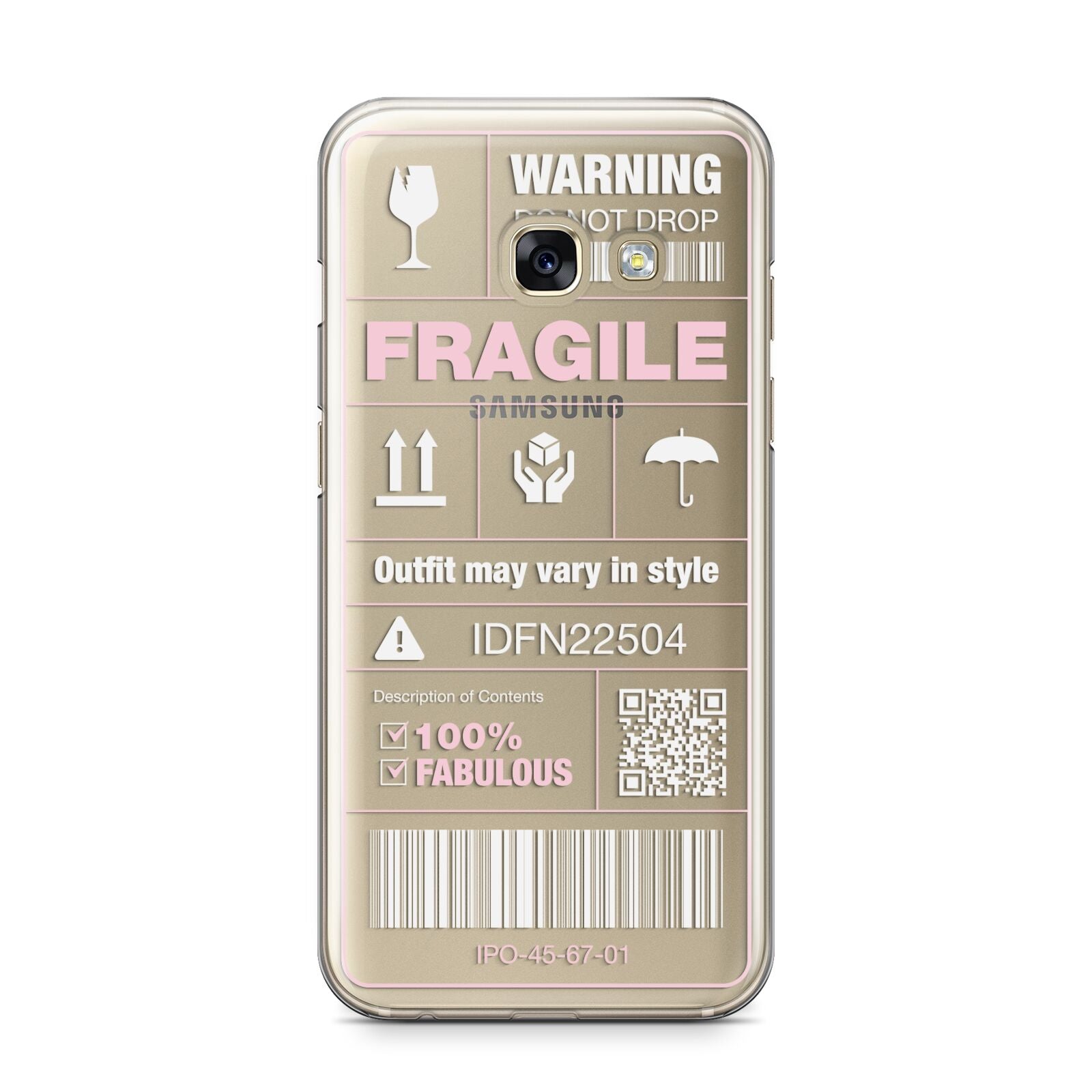 Courier Label Samsung Galaxy A3 2017 Case on gold phone