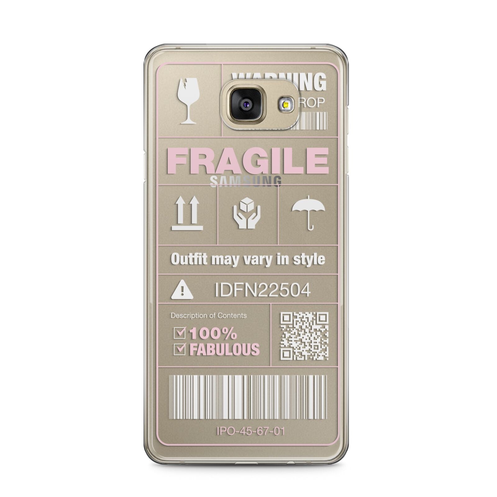 Courier Label Samsung Galaxy A5 2016 Case on gold phone