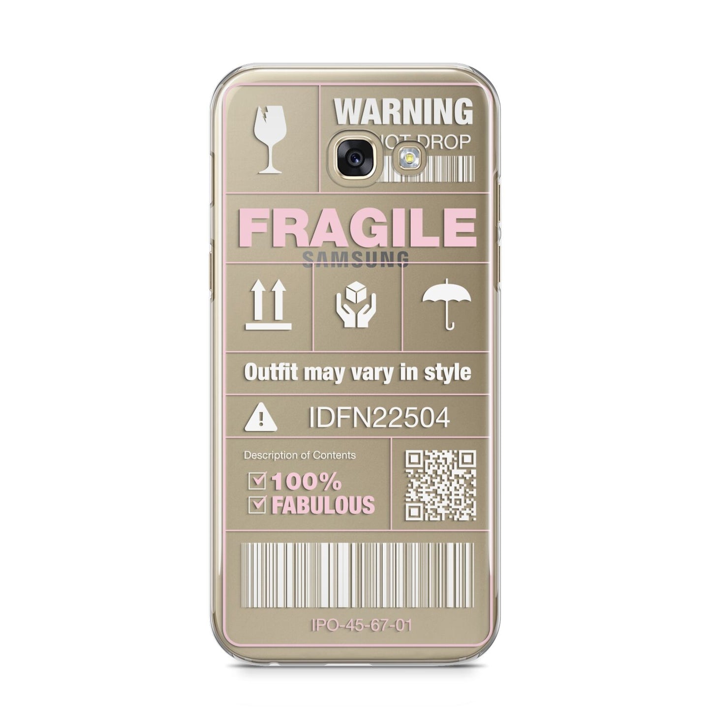 Courier Label Samsung Galaxy A5 2017 Case on gold phone