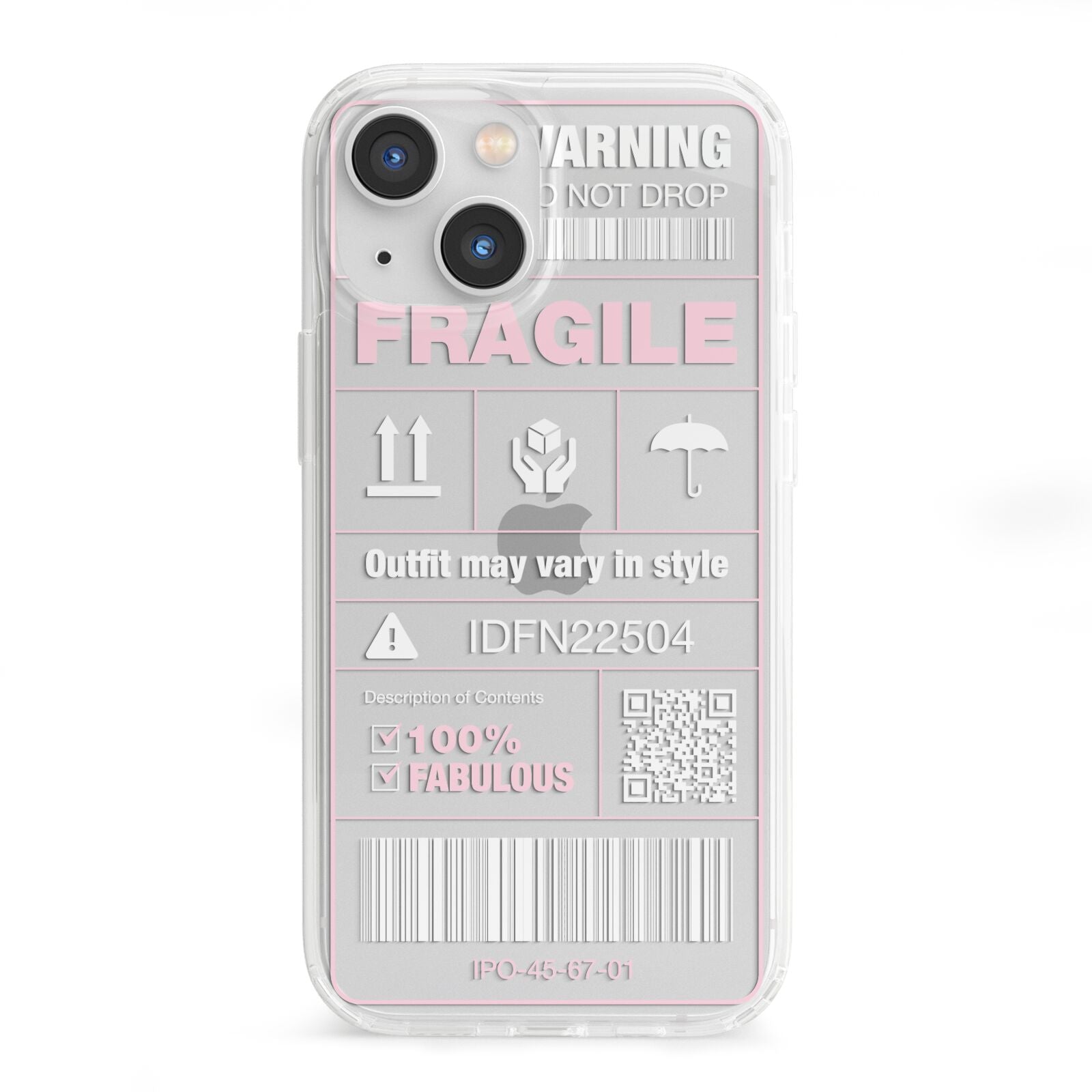 Courier Label iPhone 13 Mini Clear Bumper Case