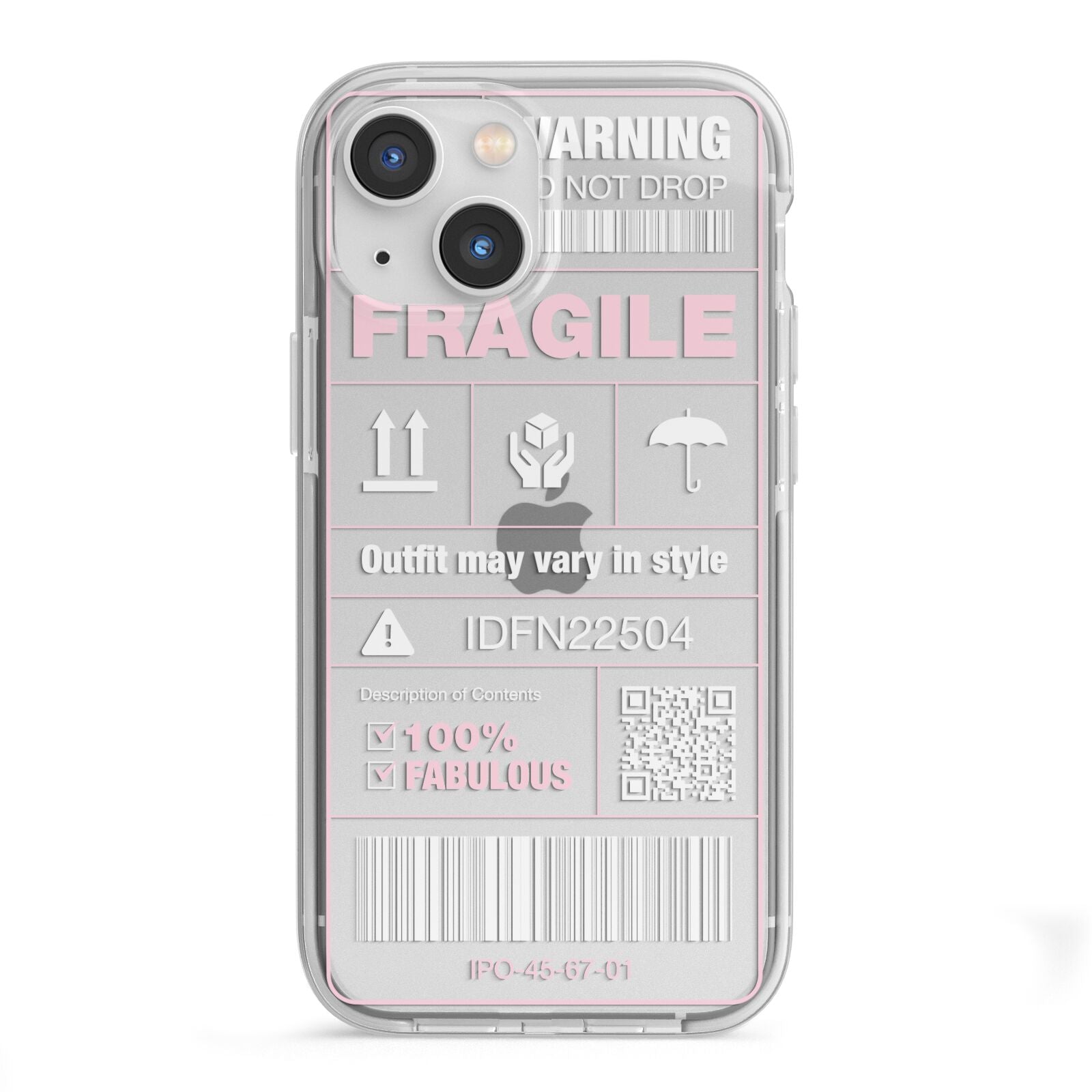 Courier Label iPhone 13 Mini TPU Impact Case with White Edges