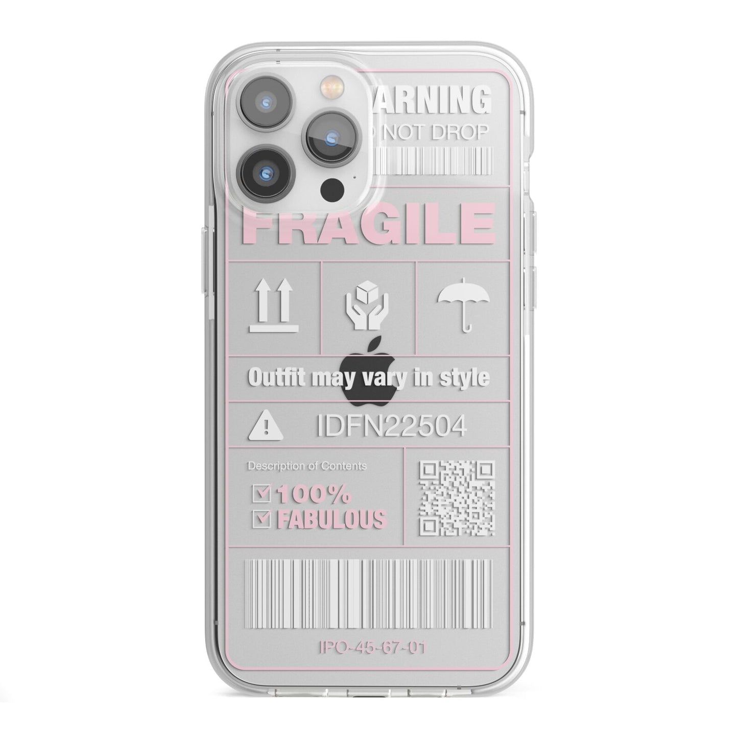 Courier Label iPhone 13 Pro Max TPU Impact Case with White Edges