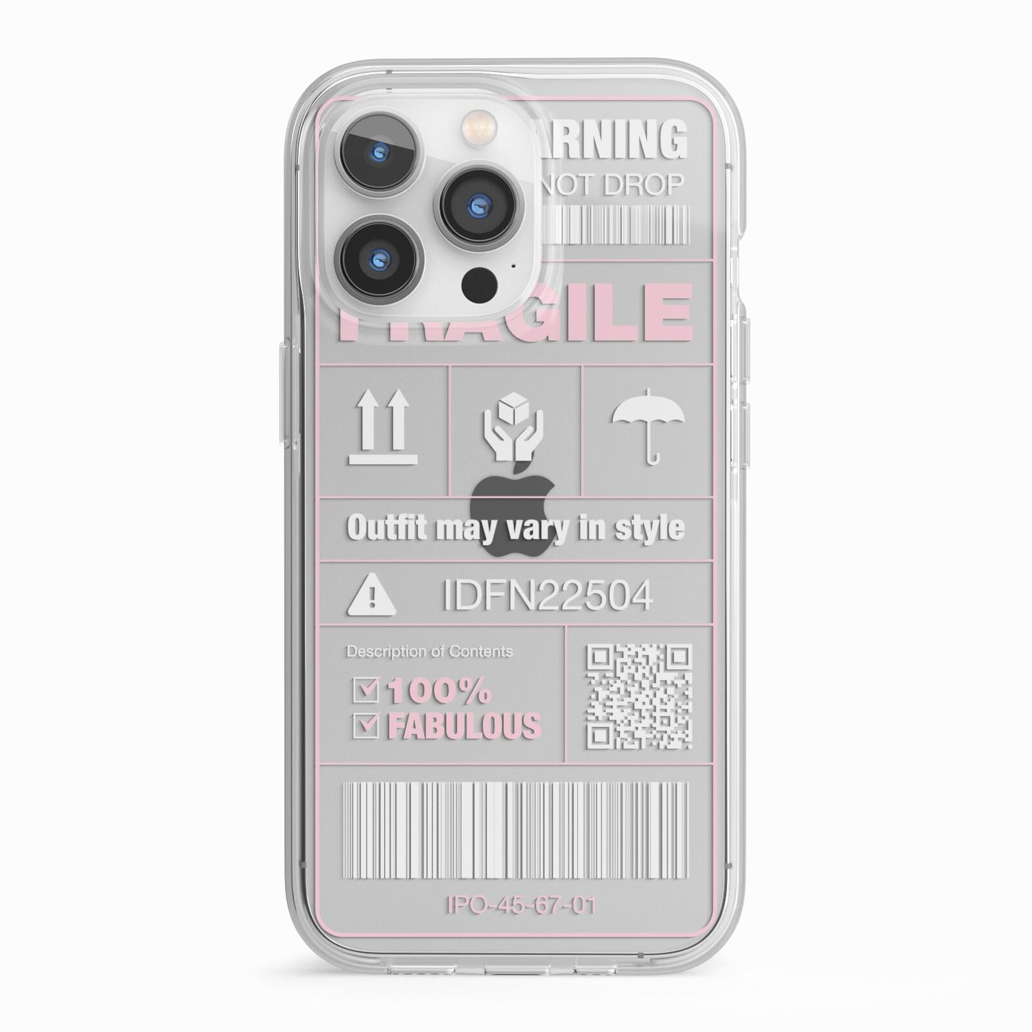 Courier Label iPhone 13 Pro TPU Impact Case with White Edges