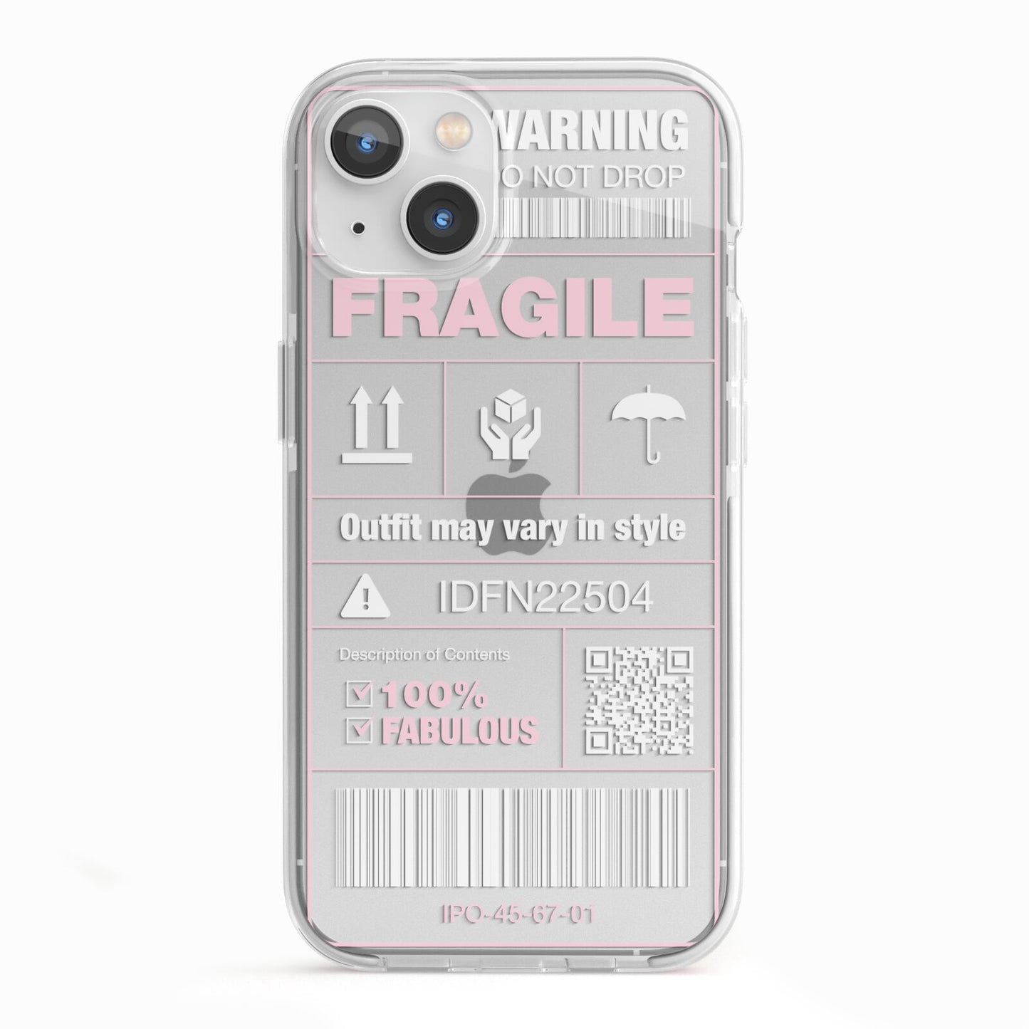 Courier Label iPhone 13 TPU Impact Case with White Edges