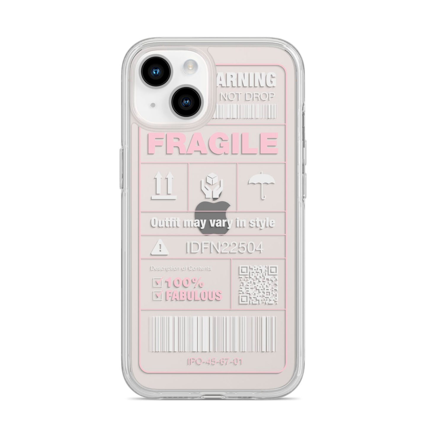 Courier Label iPhone 14 Clear Tough Case Starlight