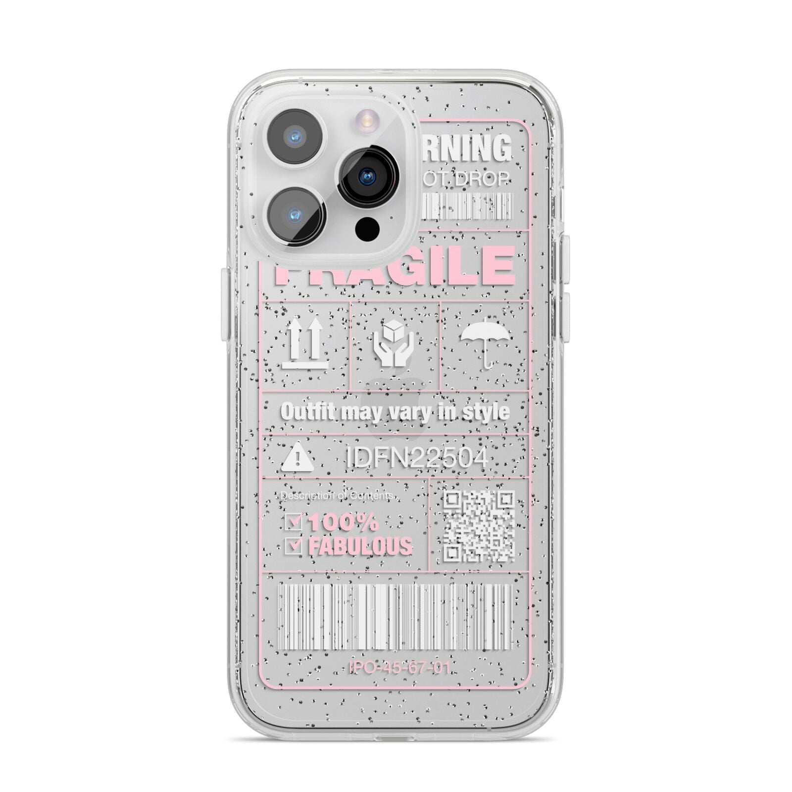 Courier Label iPhone 14 Pro Max Glitter Tough Case Silver