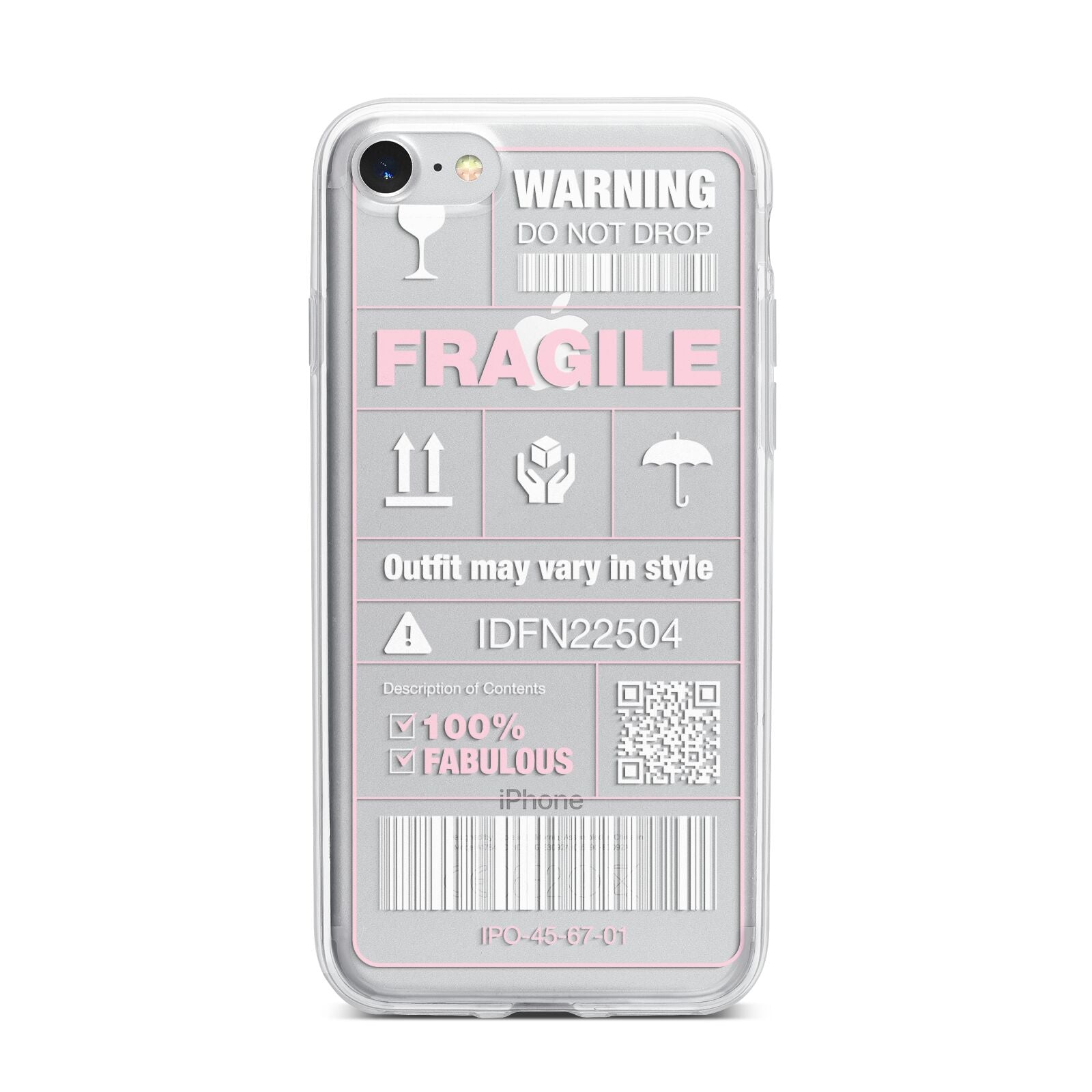 Courier Label iPhone 7 Bumper Case on Silver iPhone