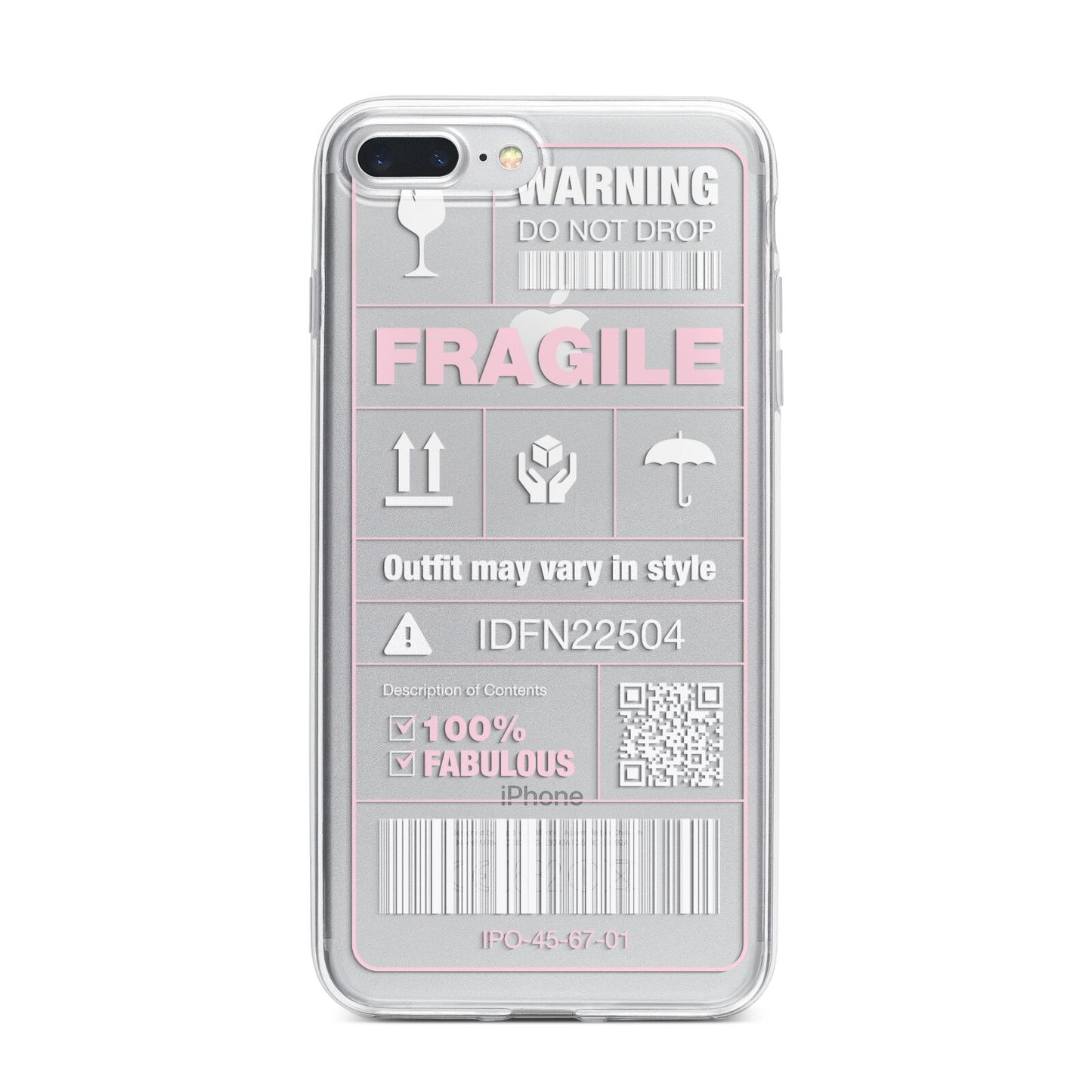 Courier Label iPhone 7 Plus Bumper Case on Silver iPhone