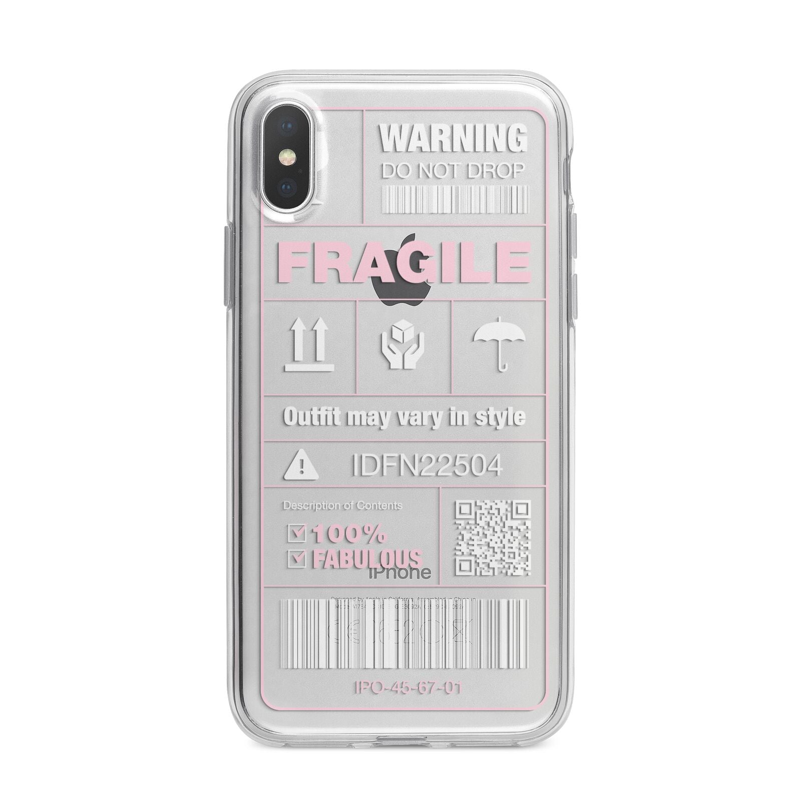 Courier Label iPhone X Bumper Case on Silver iPhone Alternative Image 1