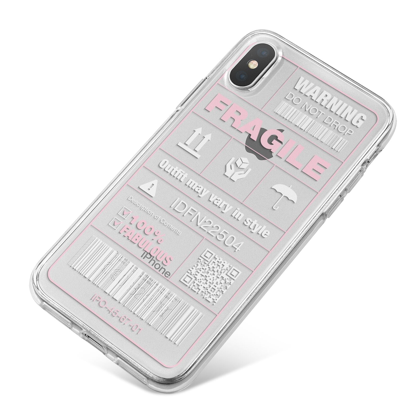 Courier Label iPhone X Bumper Case on Silver iPhone