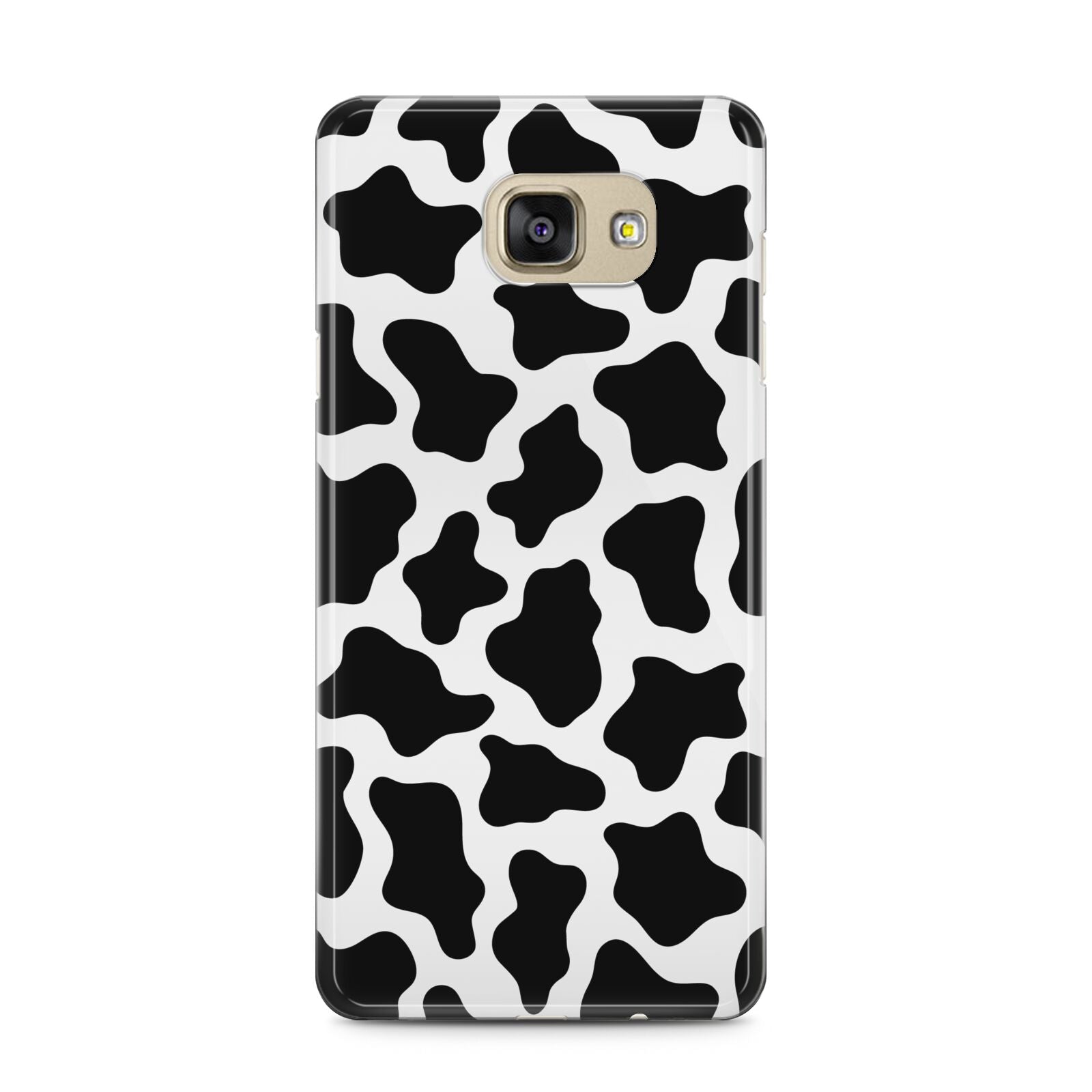 Cow Print Samsung Galaxy A5 2016 Case on gold phone