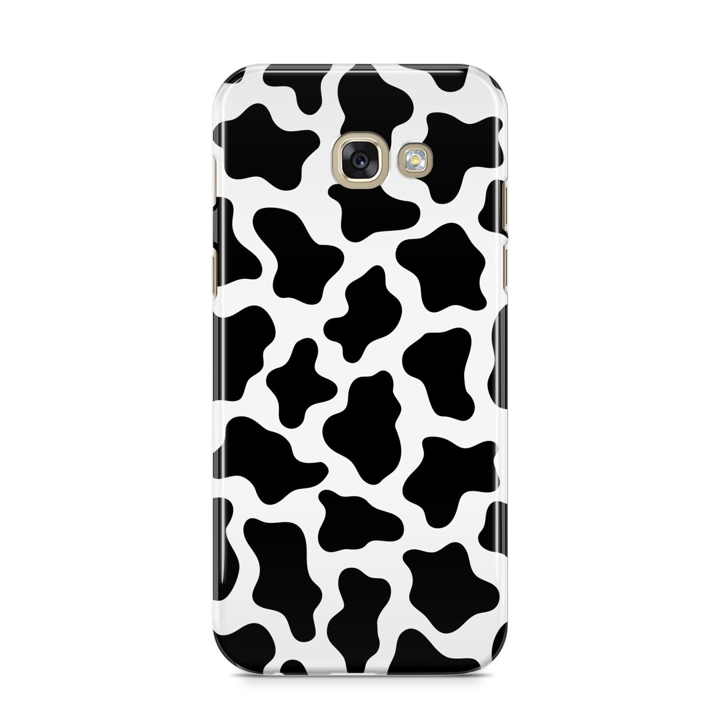 Cow Print Samsung Galaxy A5 2017 Case on gold phone