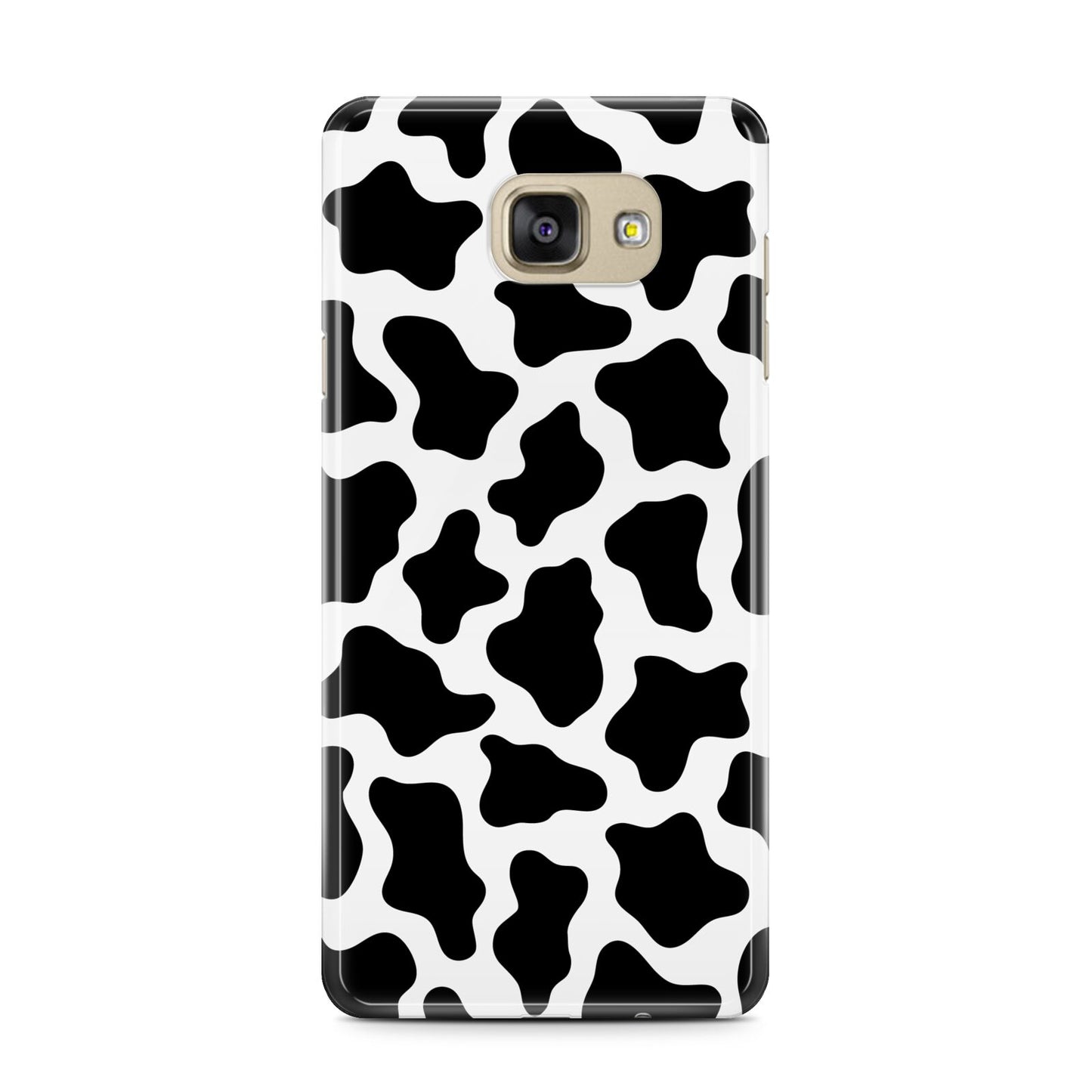 Cow Print Samsung Galaxy A7 2016 Case on gold phone