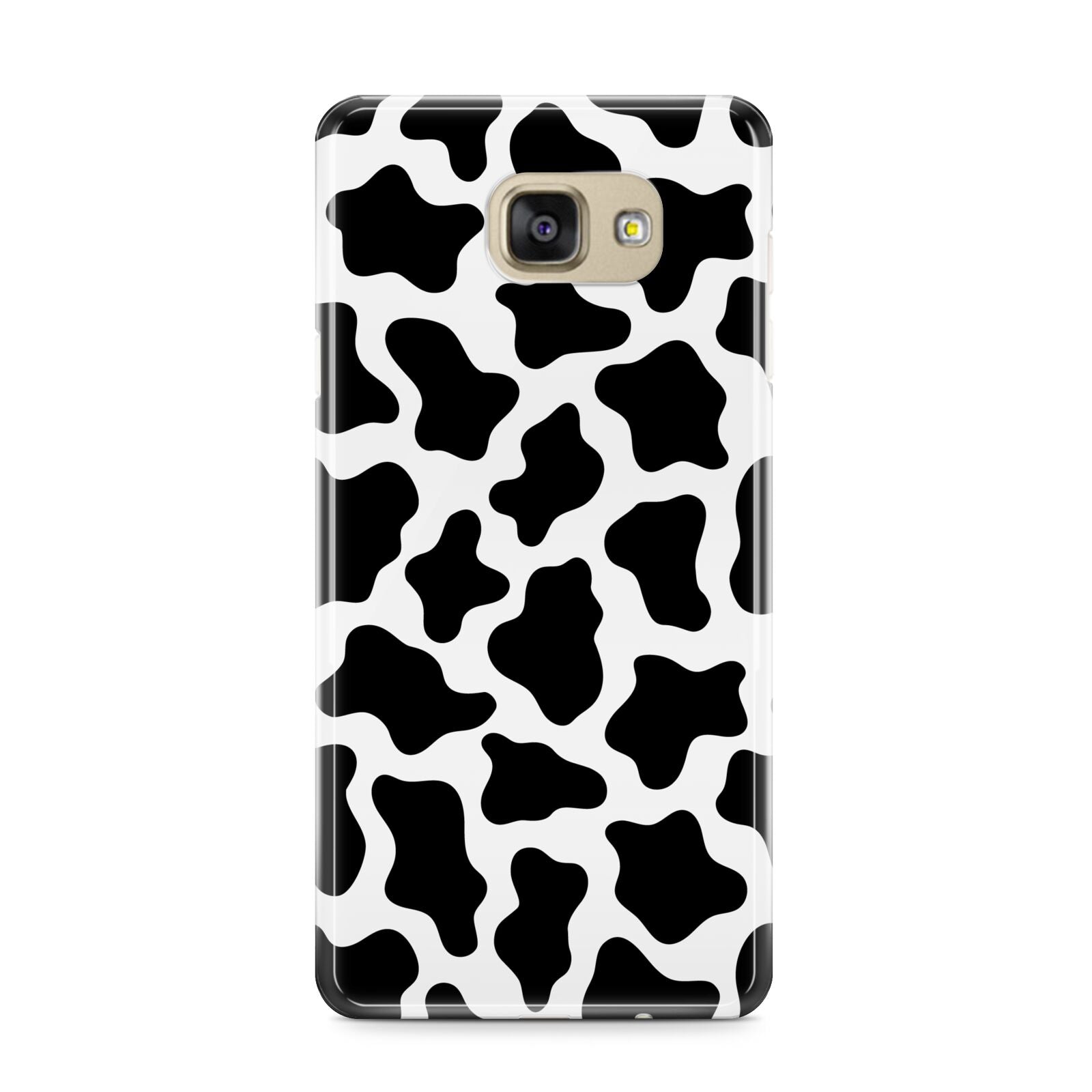 Cow Print Samsung Galaxy A9 2016 Case on gold phone