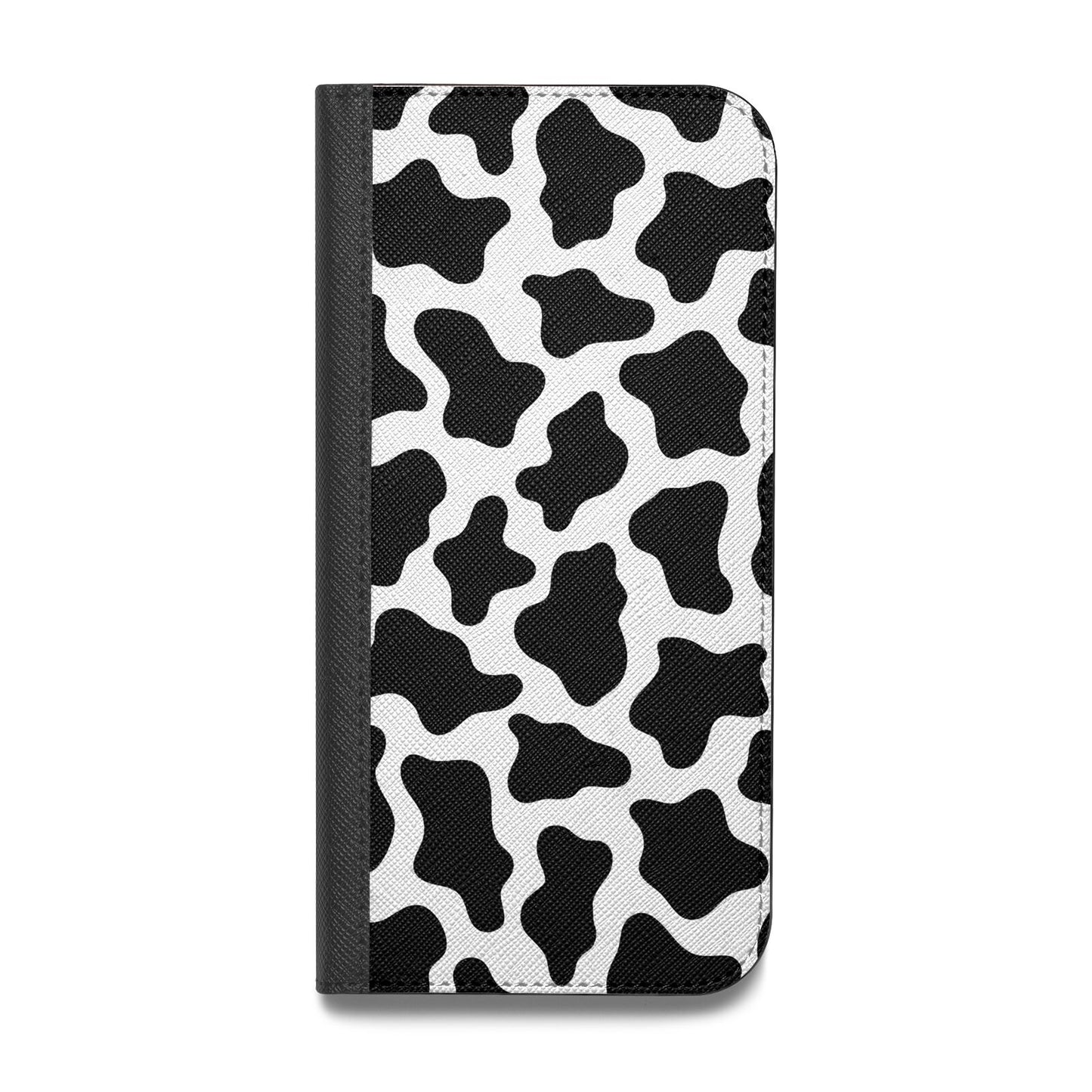 Cow Print Vegan Leather Flip iPhone Case