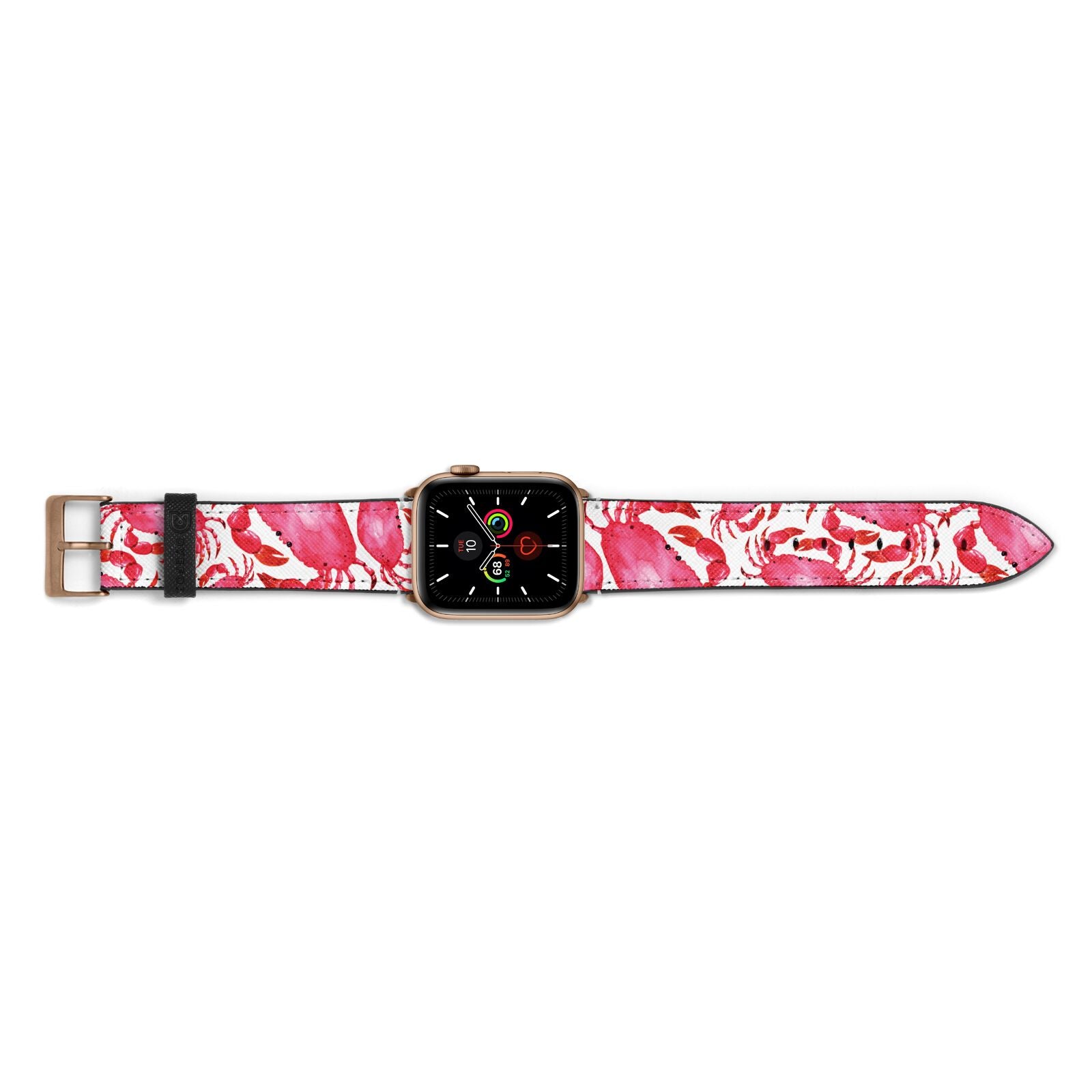 Crab Apple Watch Strap Landscape Image Gold Hardware