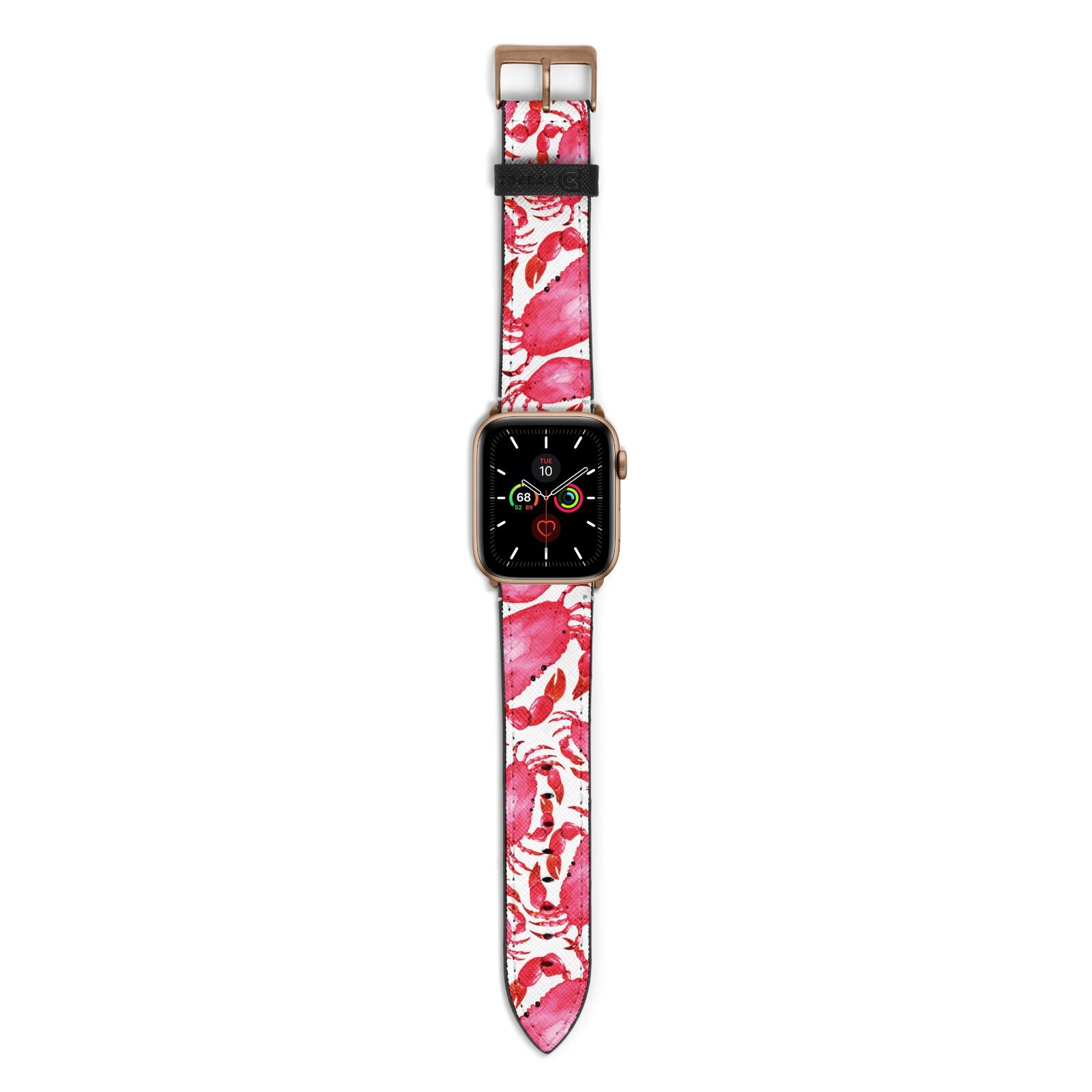 Crab Apple Watch Strap with Gold Hardware