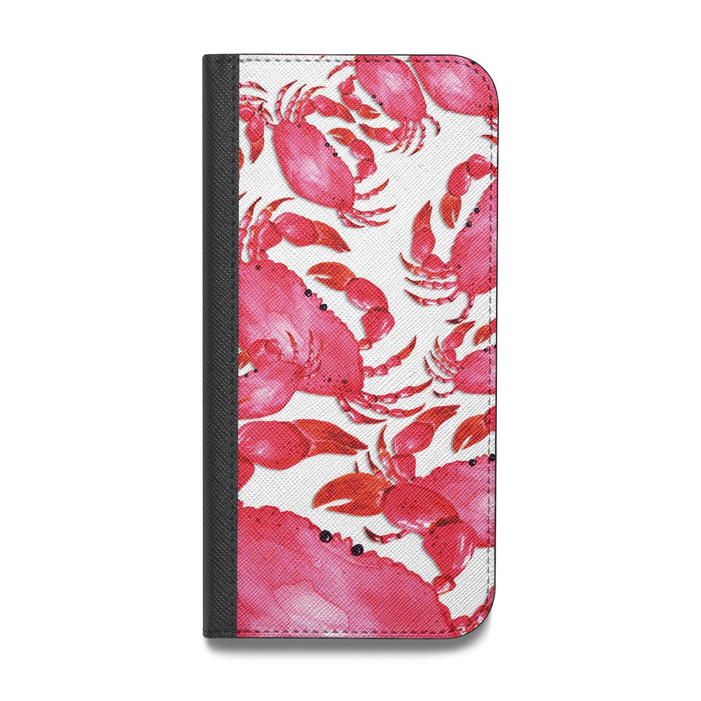 Crab Vegan Leather Flip iPhone Case