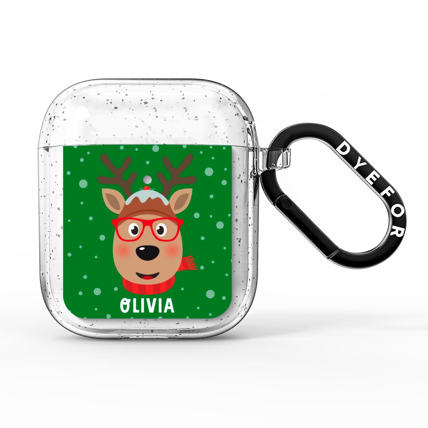 Create Your Own Reindeer Personalised AirPods Glitter Case