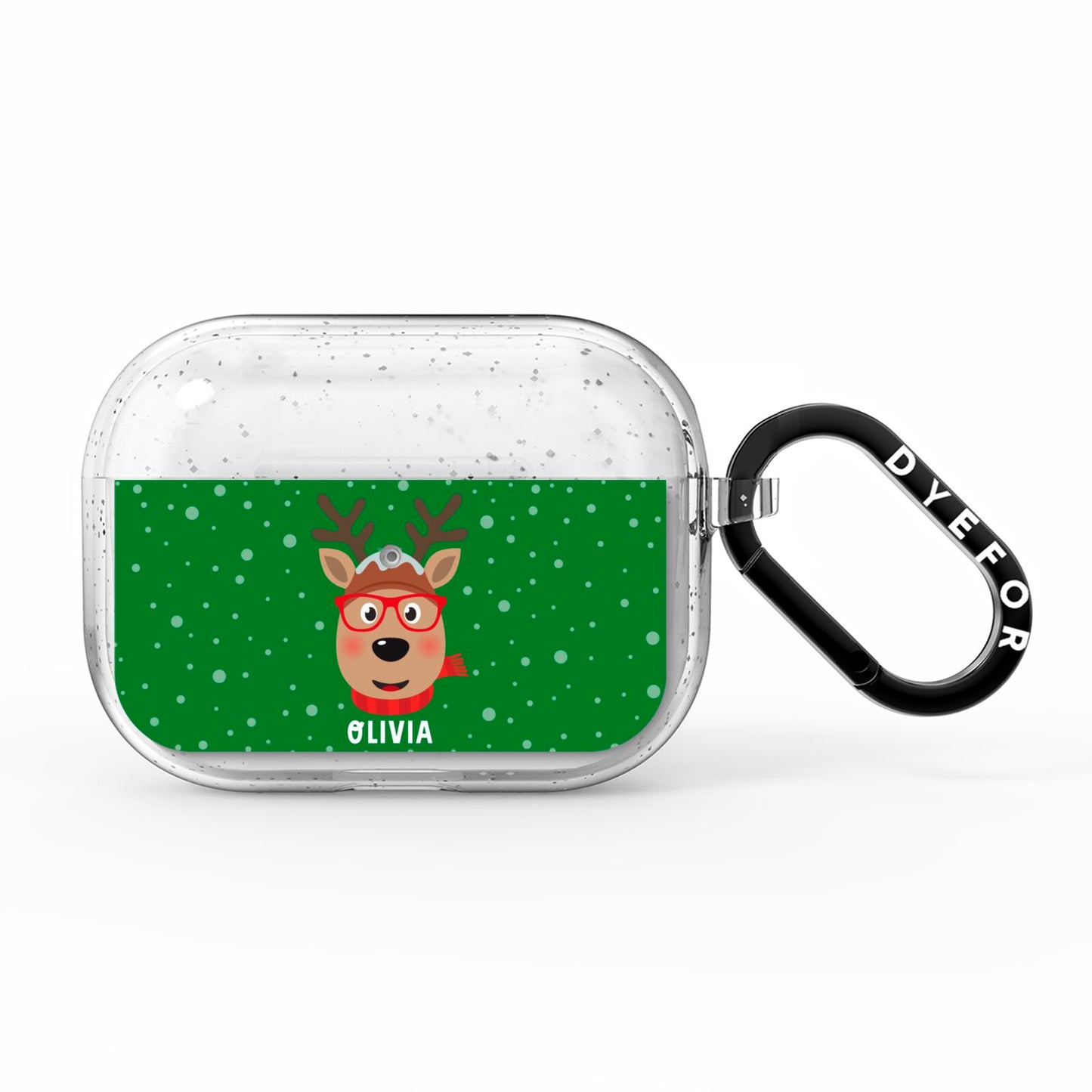 Create Your Own Reindeer Personalised AirPods Pro Glitter Case