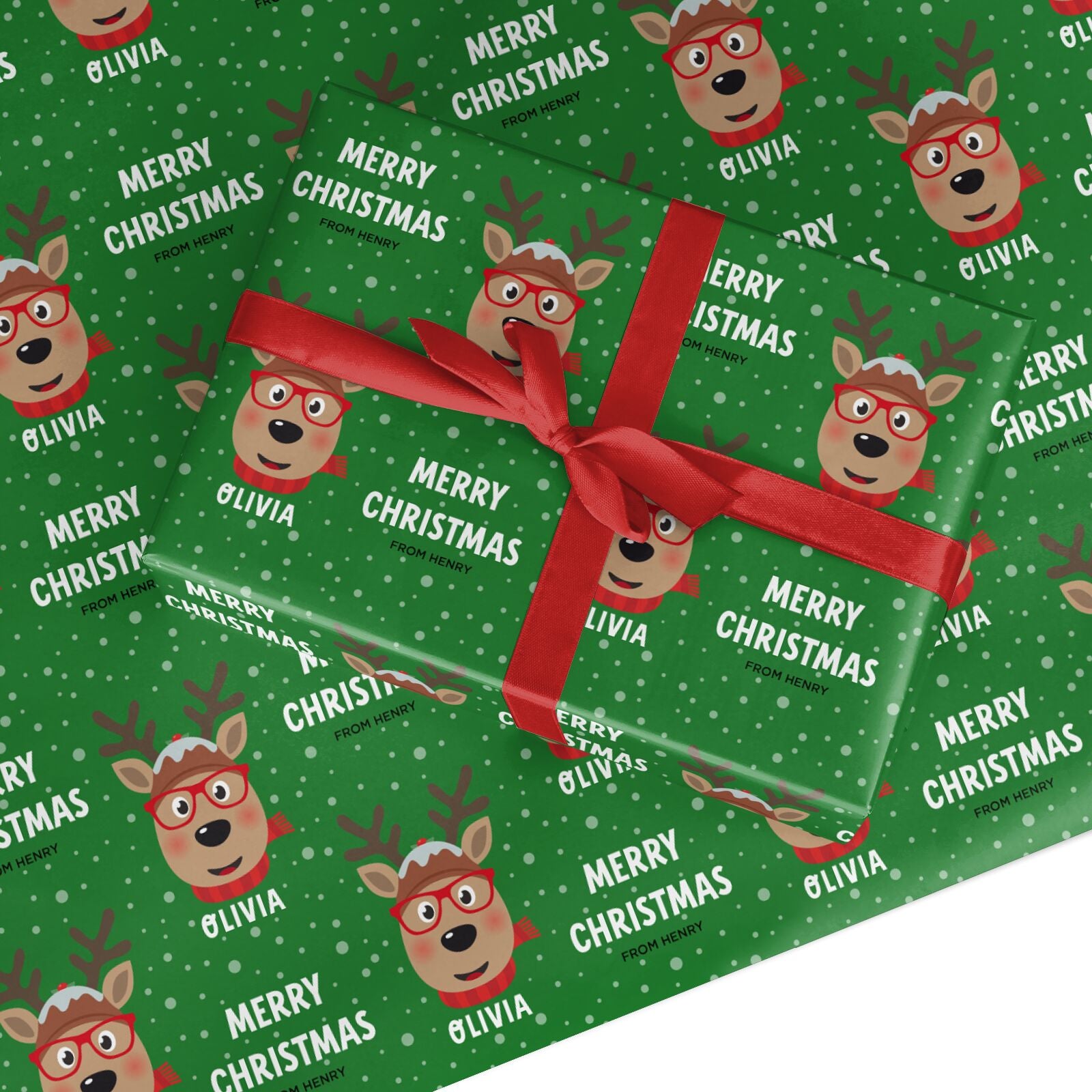 Create Your Own Reindeer Personalised Custom Wrapping Paper