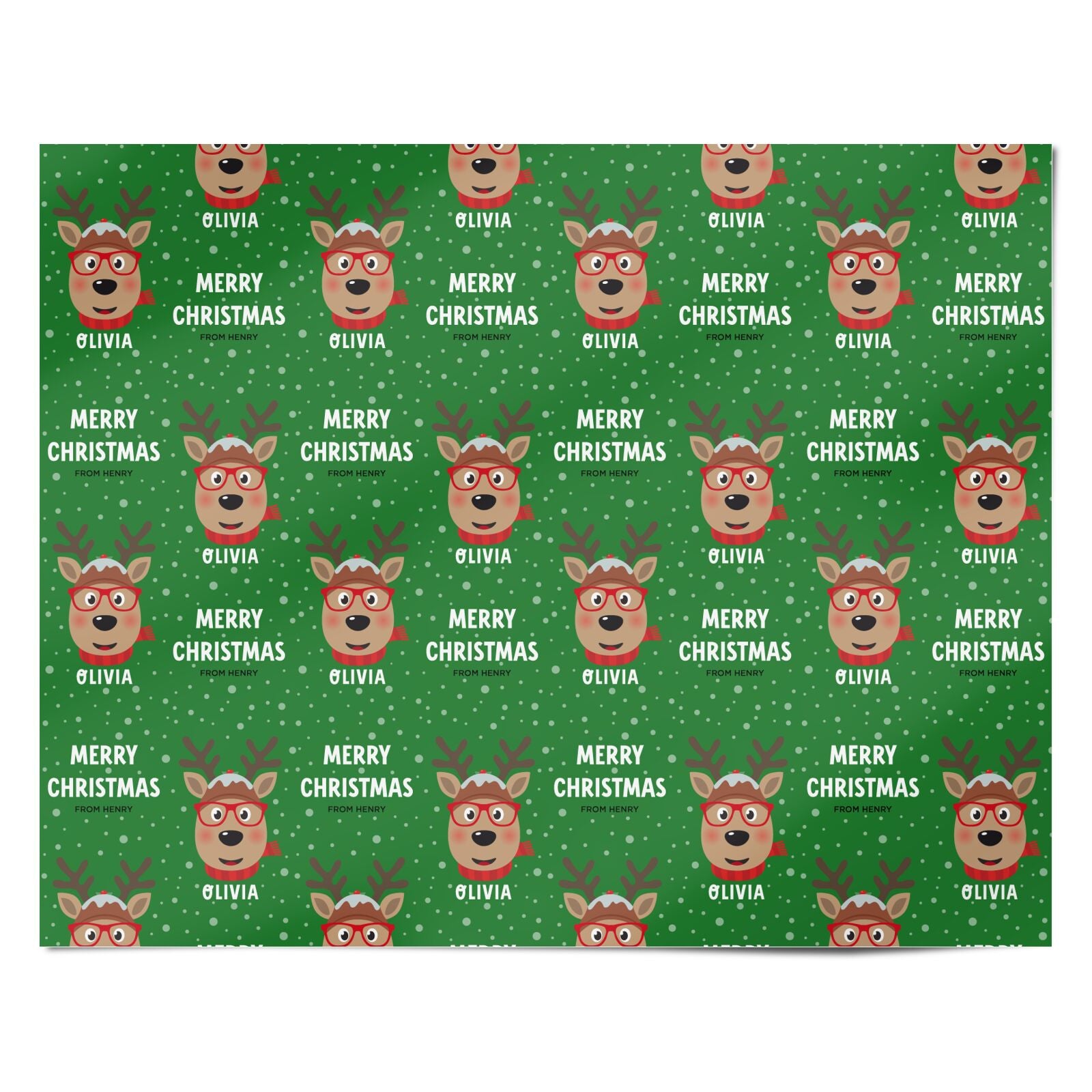 Create Your Own Reindeer Personalised Personalised Wrapping Paper Alternative